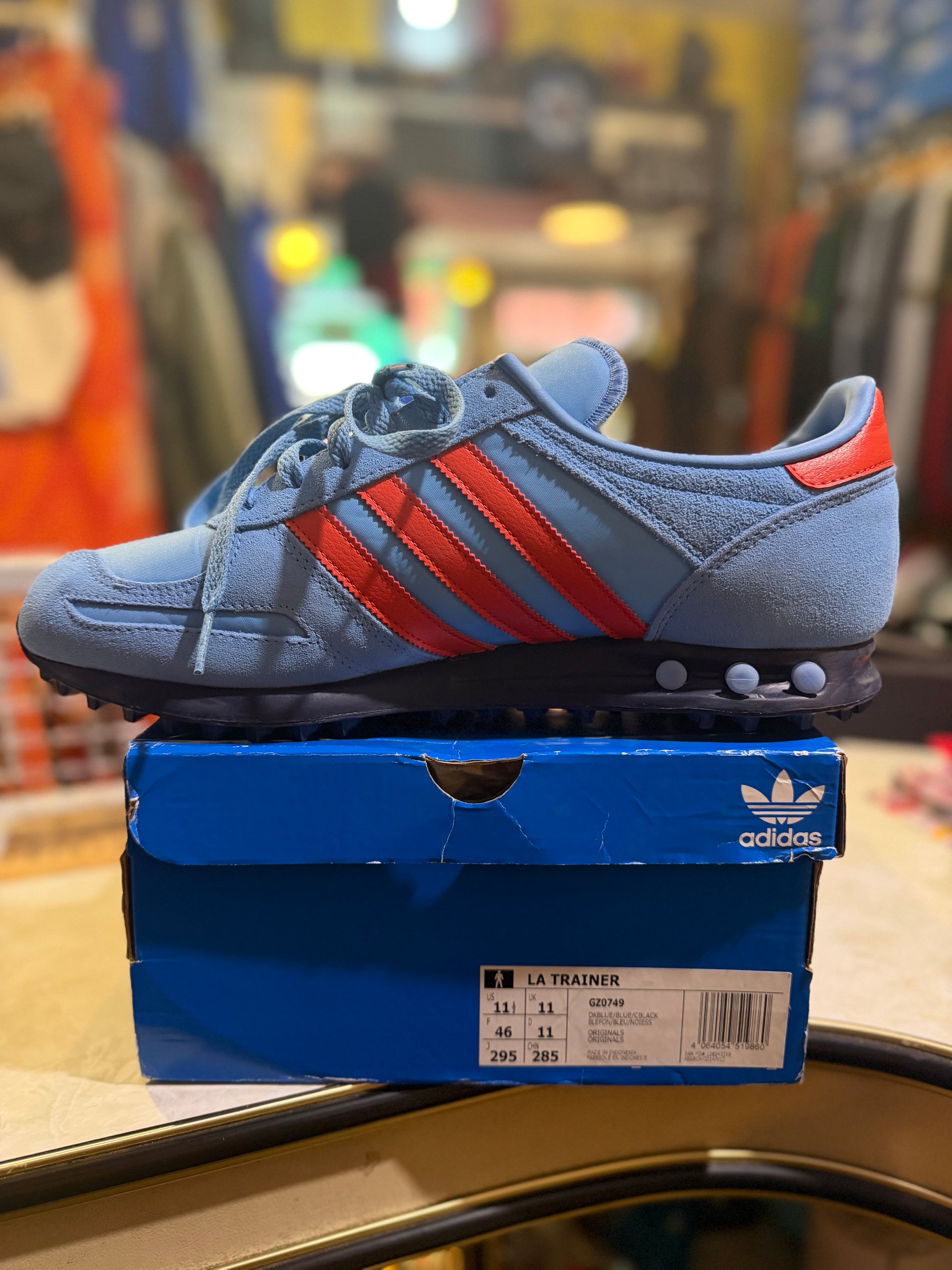 Adidas LA Trainer Blue/Red UK 11