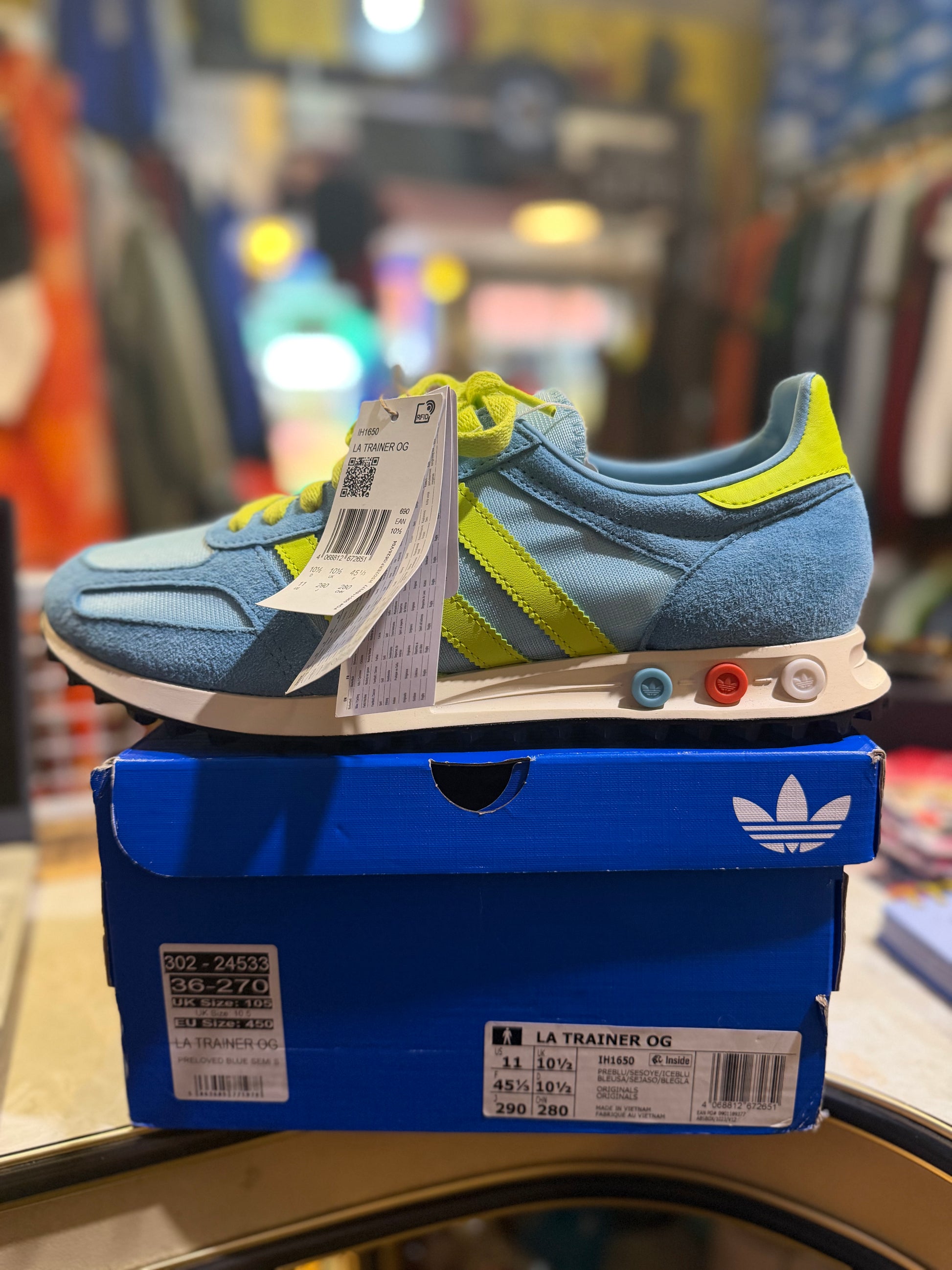 Adidas LA Trainer OG Blue/Yellow UK 10.5
