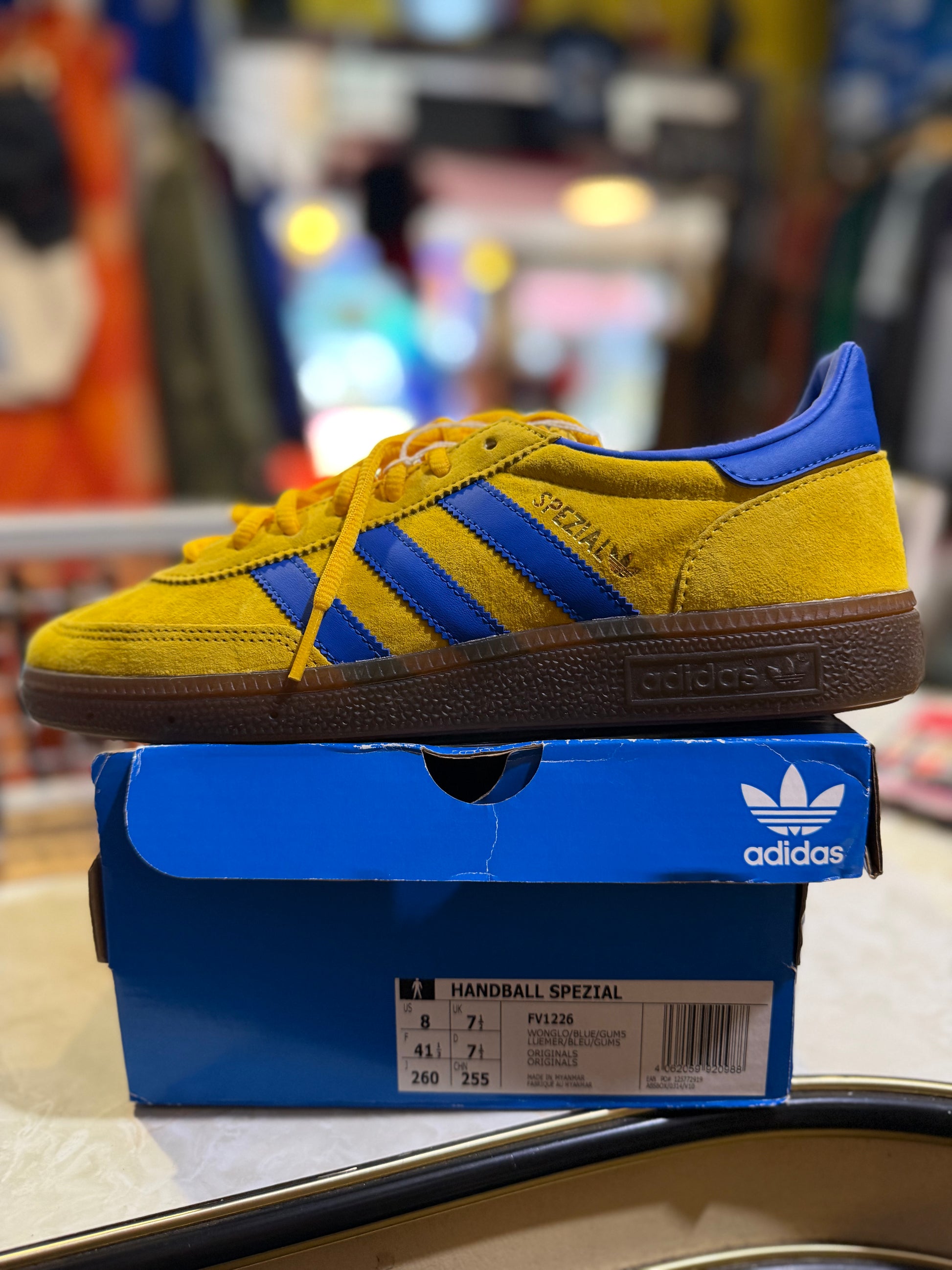 Adidas Handball Spezial Yellow/Blue UK 7.5