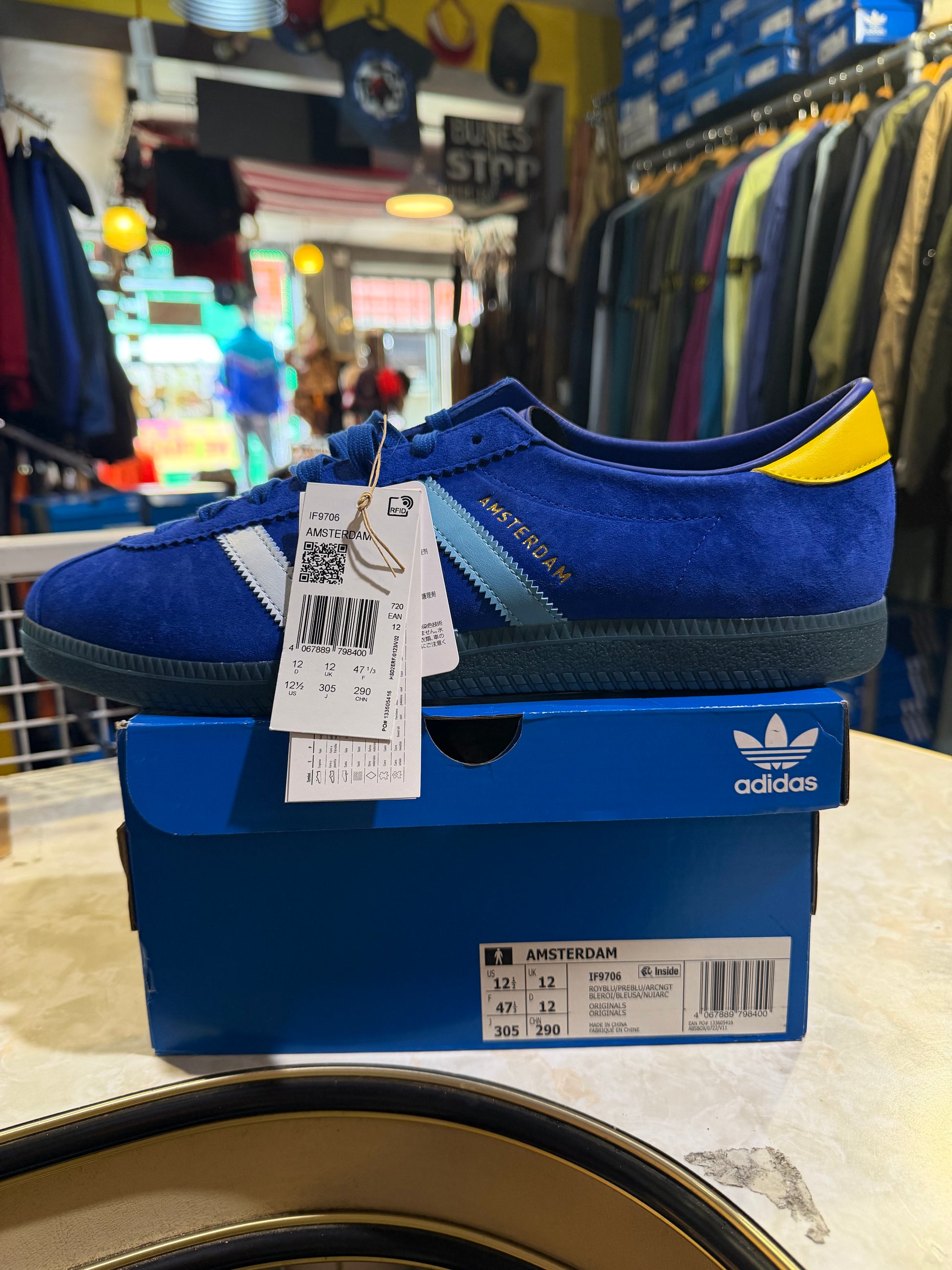 Adidas Amsterdam Size? Anthology Pack Royal Blue/Yellow Gum UK 12