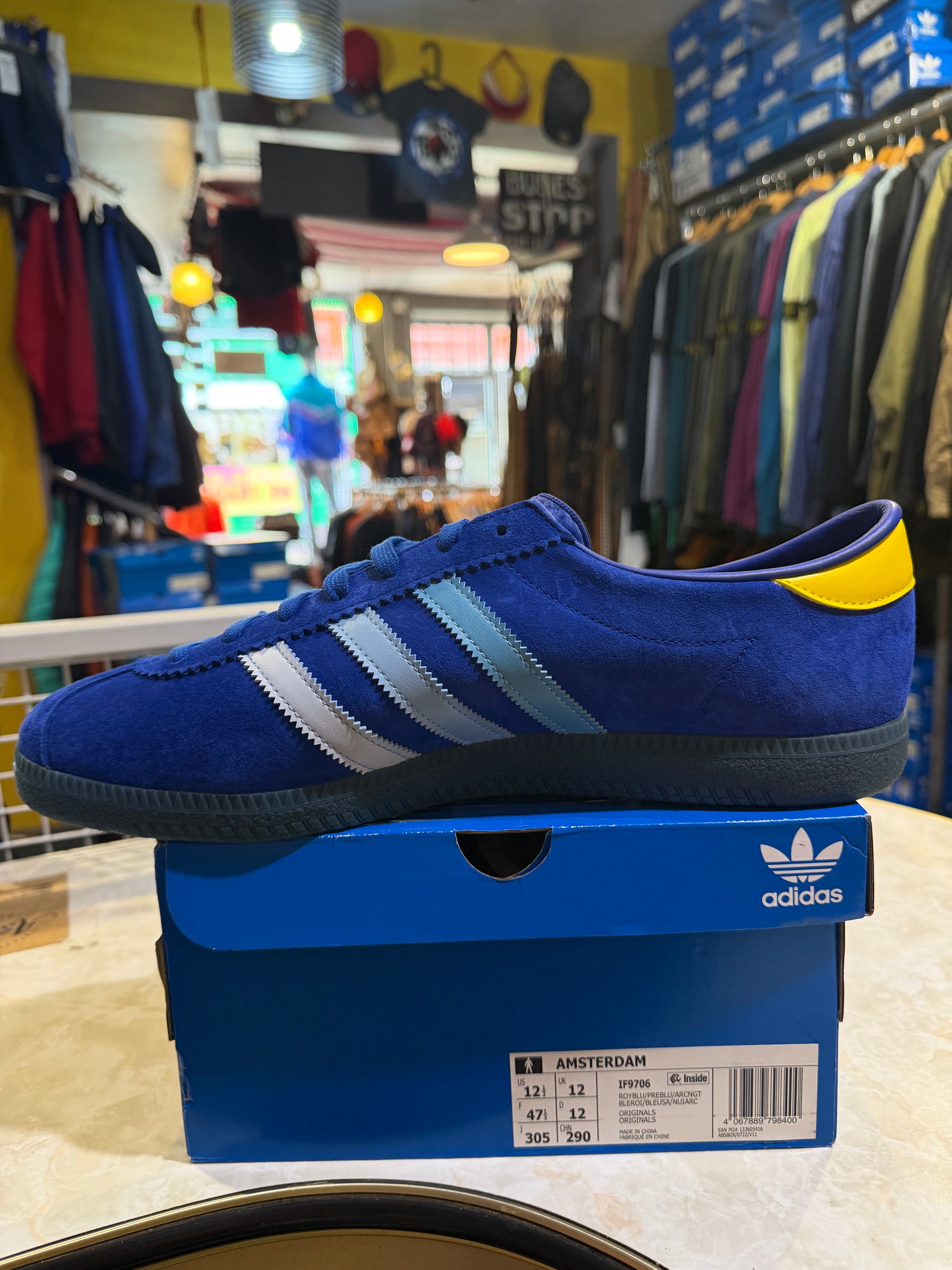 Adidas Amsterdam Size? Anthology Pack Royal Blue/Yellow Gum UK 12