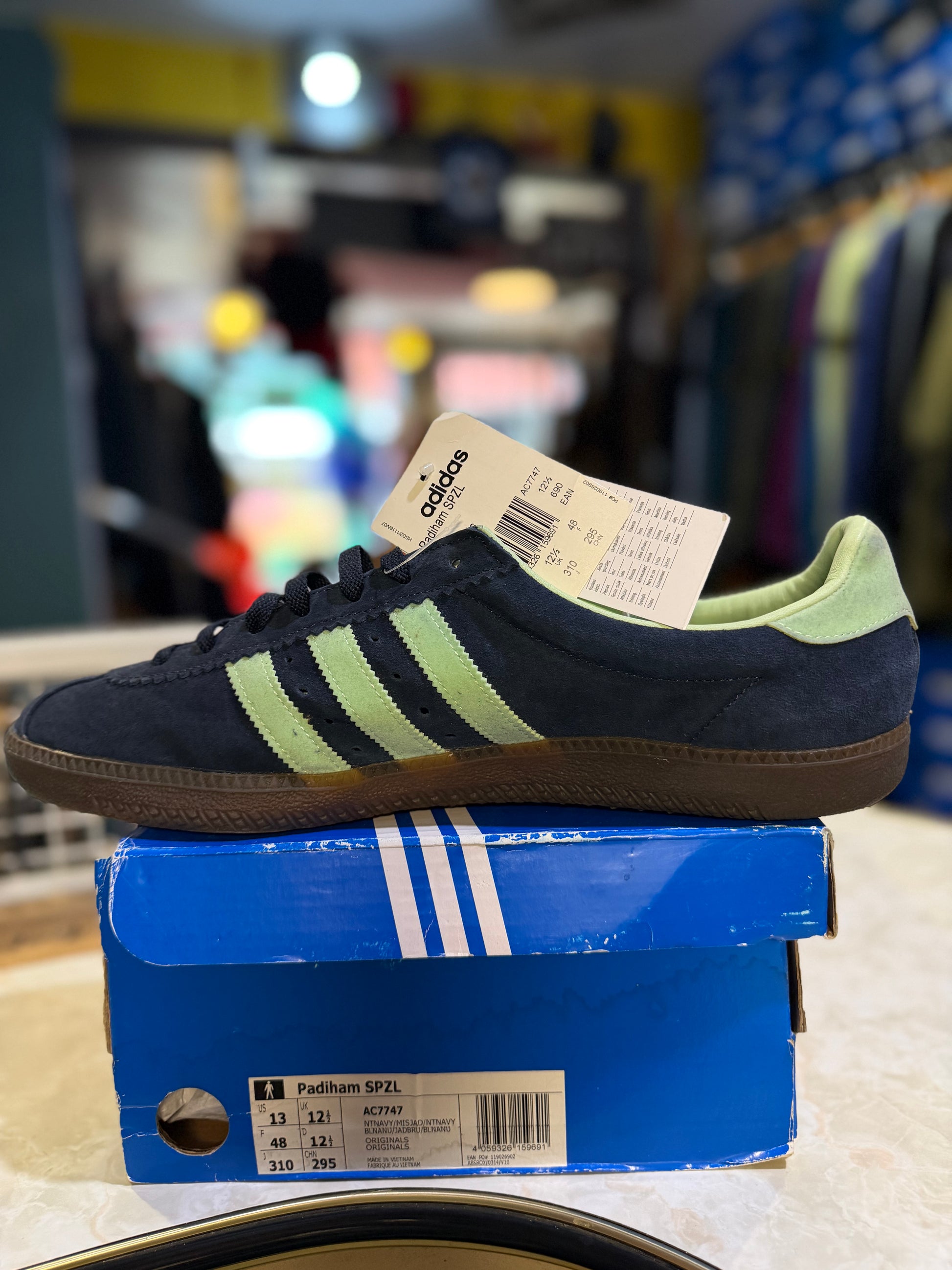 Adidas Padiham SPZL Spring Summer 2018 Navy/Mint Gum UK 12.5
