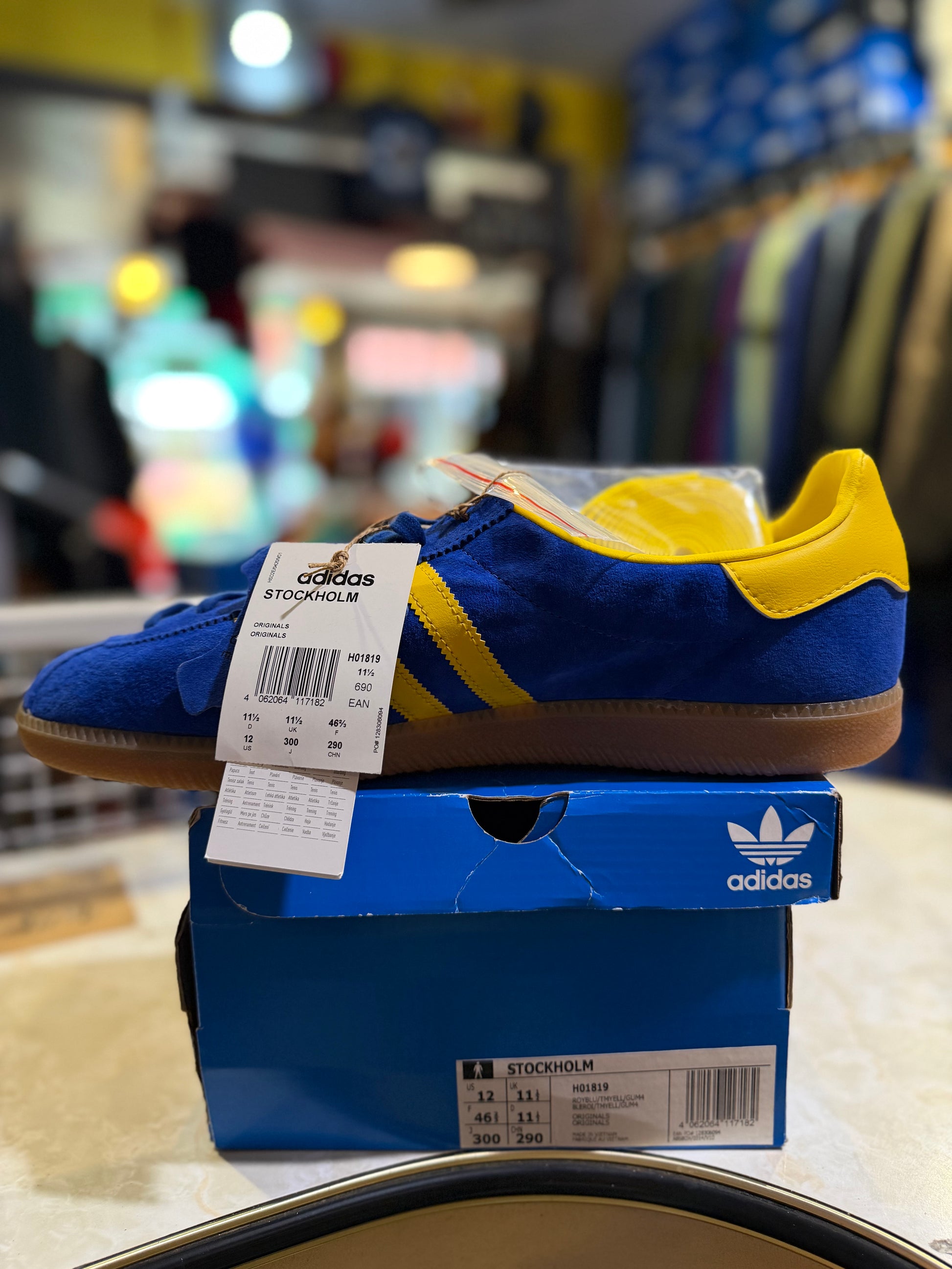 Adidas Stockholm City Series 2021 Reissue Royal Blue/Yellow Gum UK 11.5