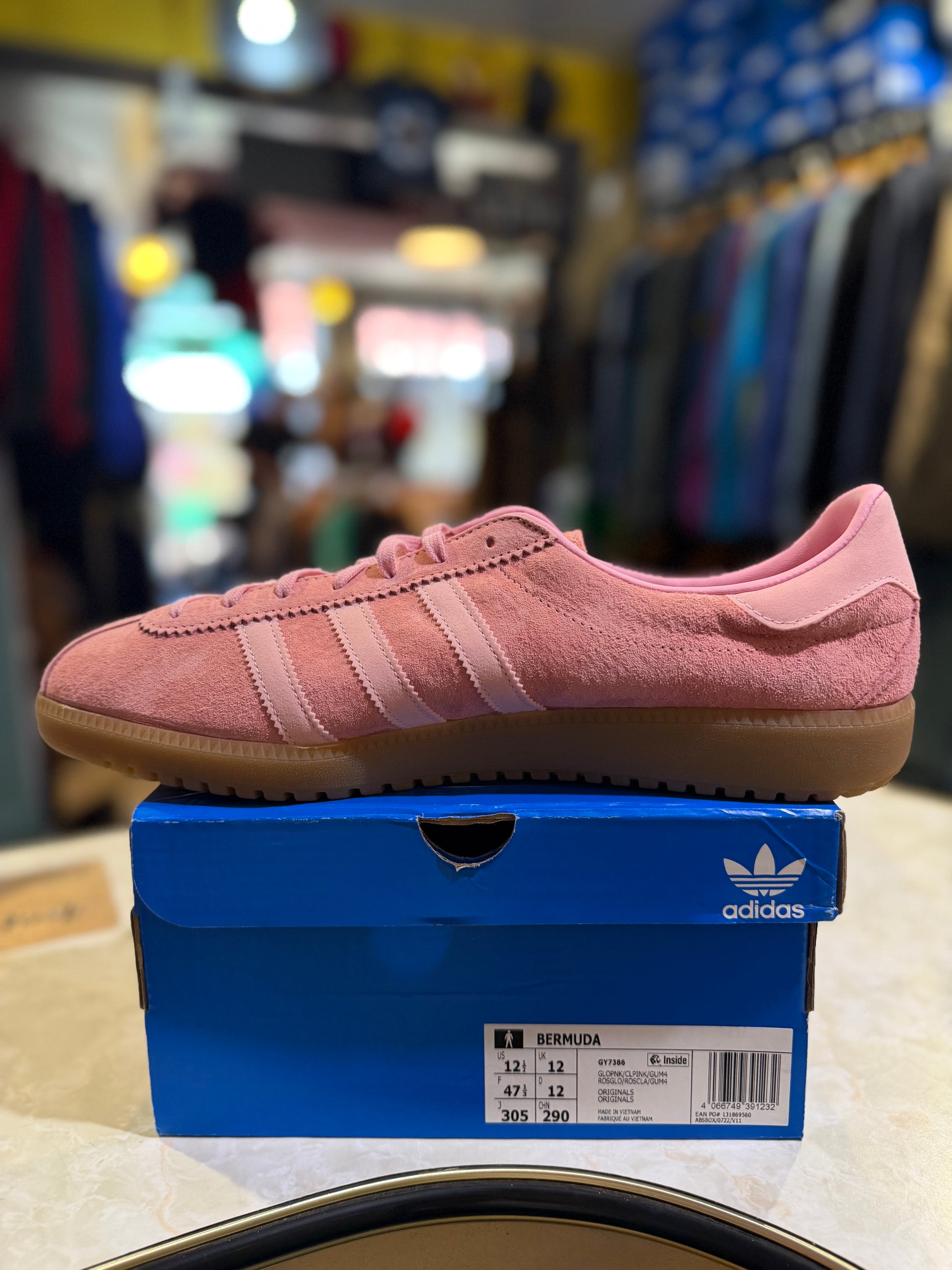 Adidas Bermuda Glow Pink / Clear Pink / Gum – UK 12