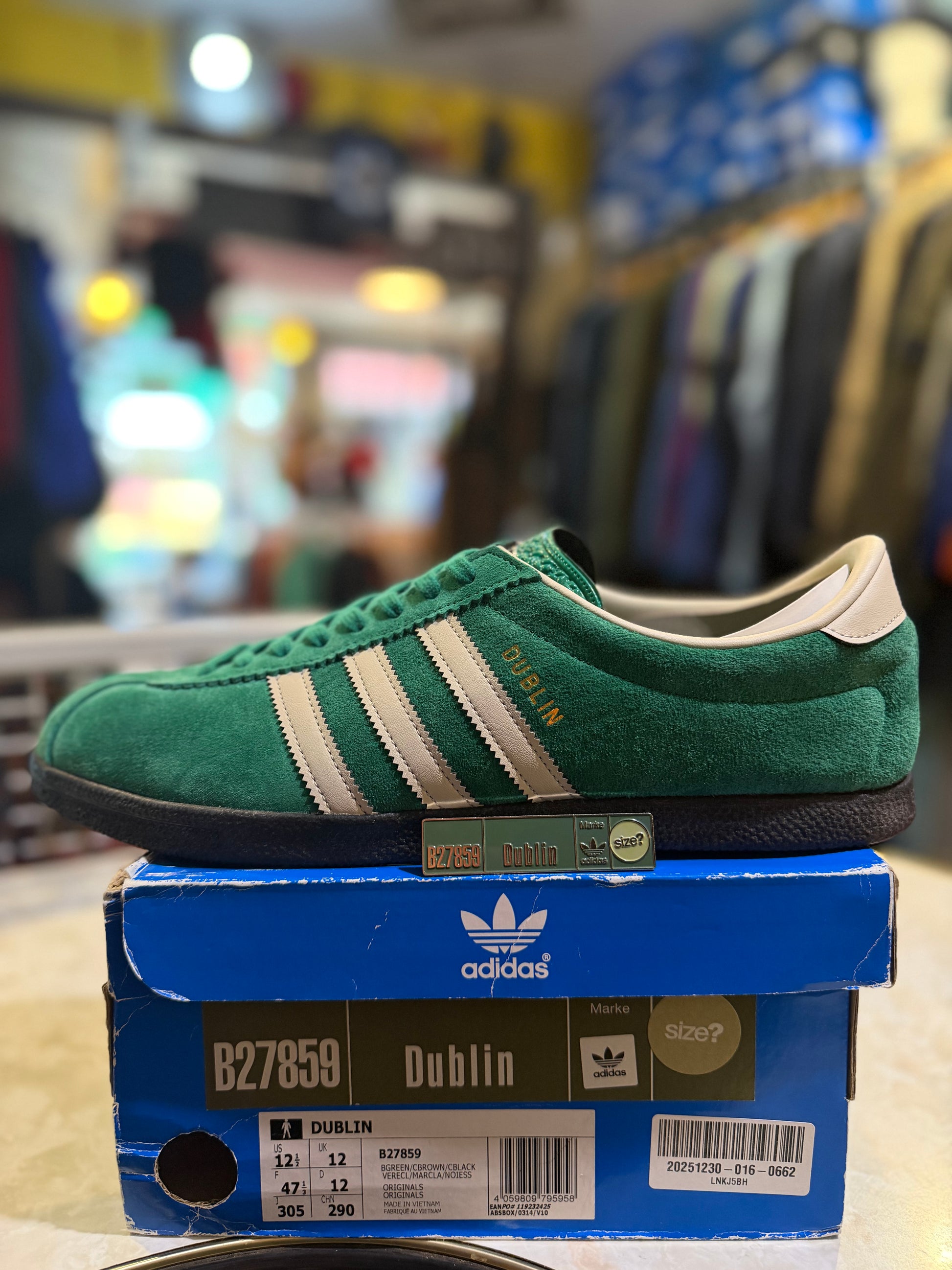 Adidas Dublin Emerald Green / Off White – UK 12