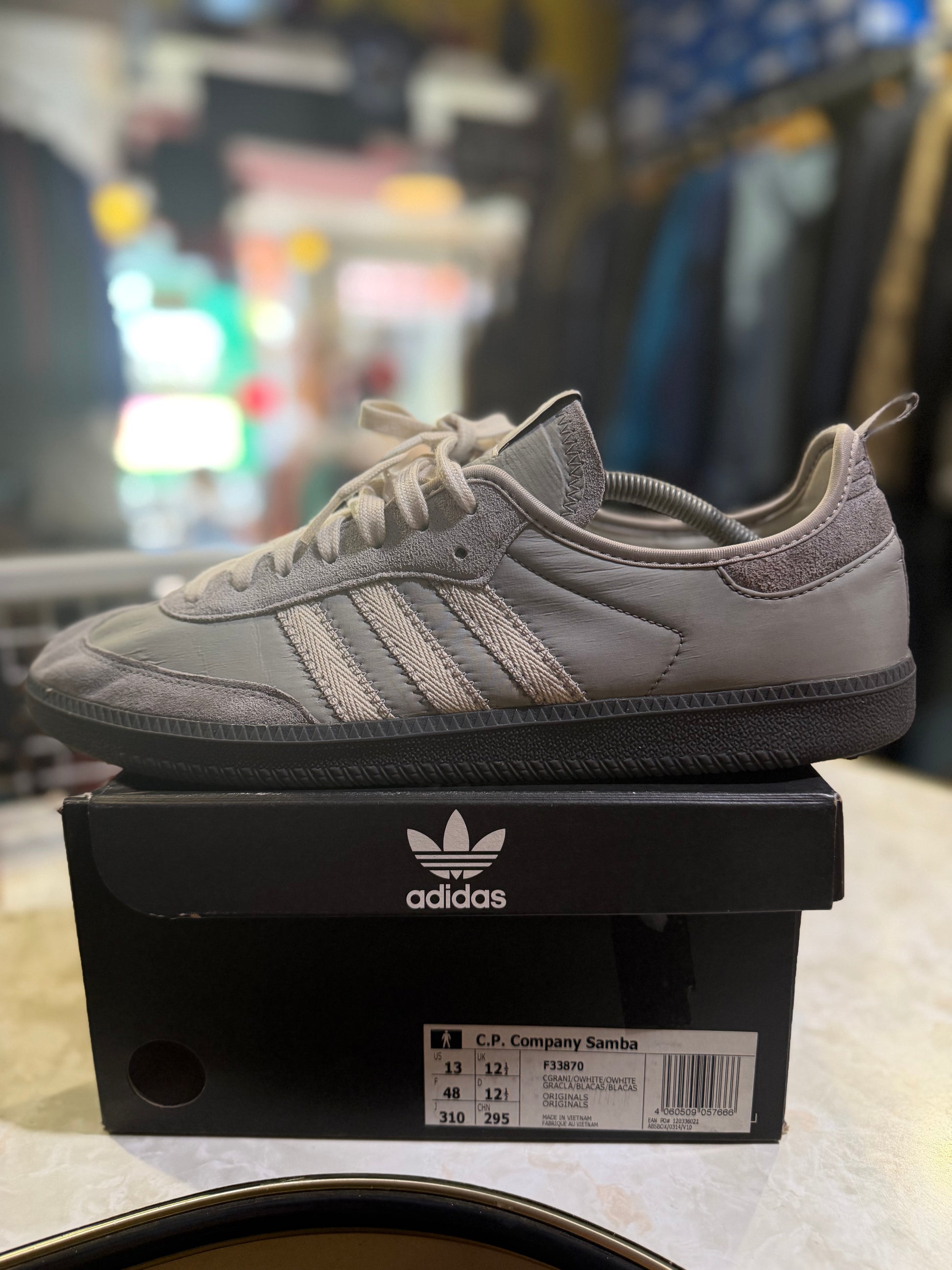 Adidas x C.P. Company Samba – Clear Granite/Off White – UK 12.5