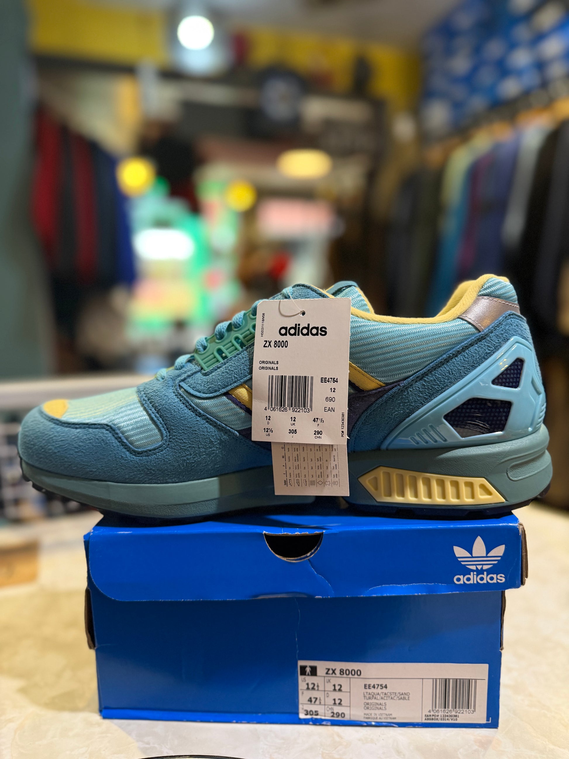Adidas ZX 8000 (EE4754) – Light Aqua/Tactile Steel/Sand – UK 12