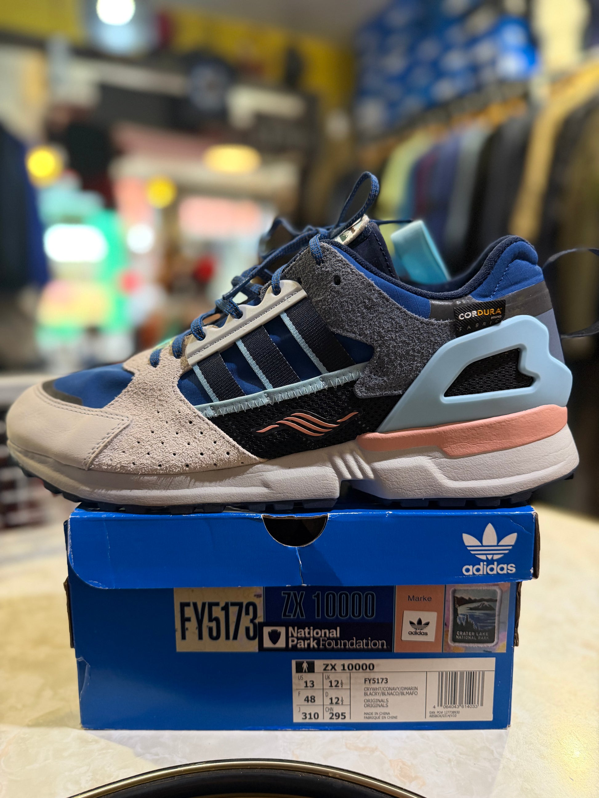 Adidas ZX 10000 x National Park Foundation – Crystal White/Collegiate Navy/Dark Marine – UK 13