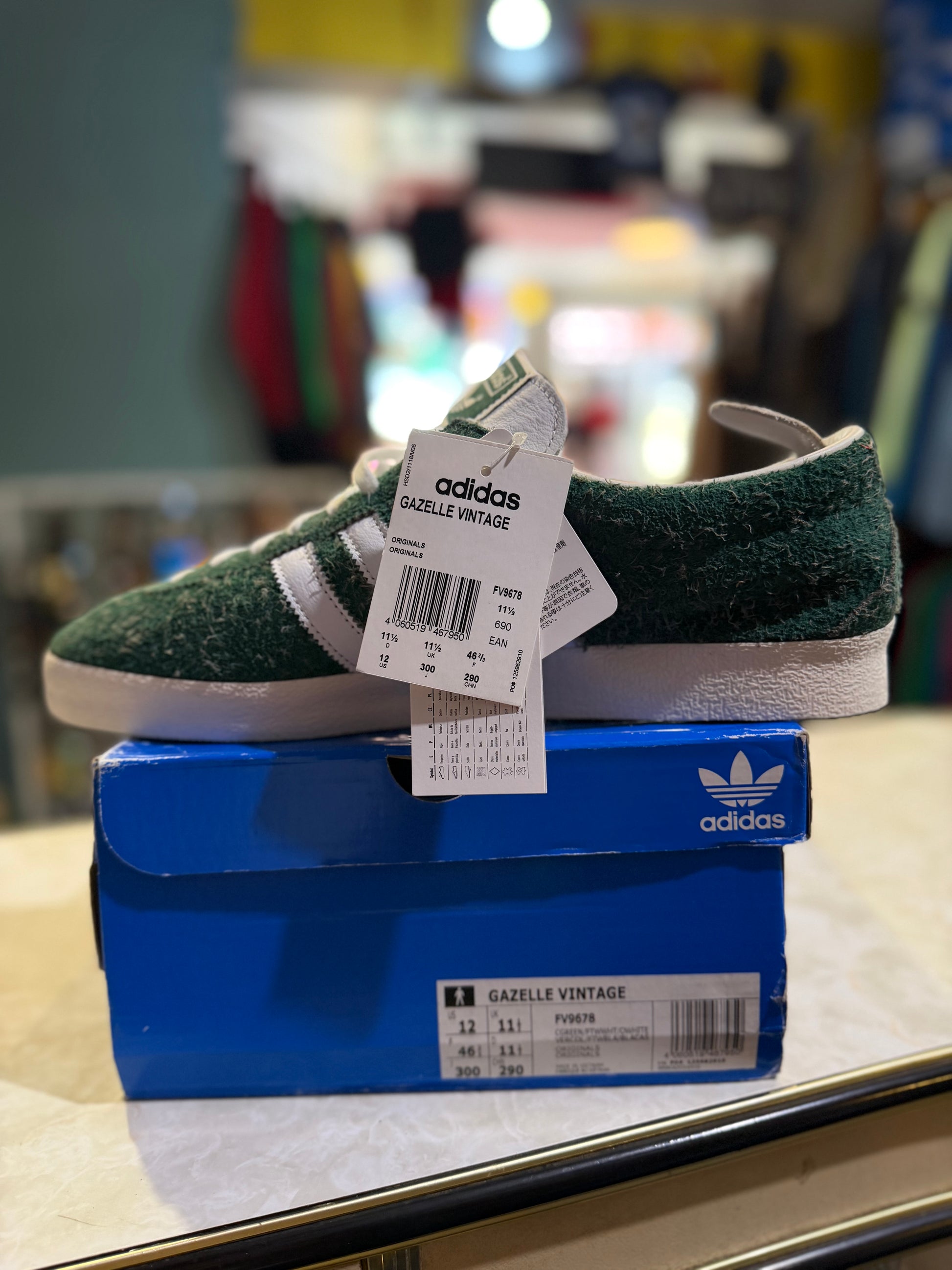 Adidas Gazelle Vintage – Collegiate Green/White – UK 11.5