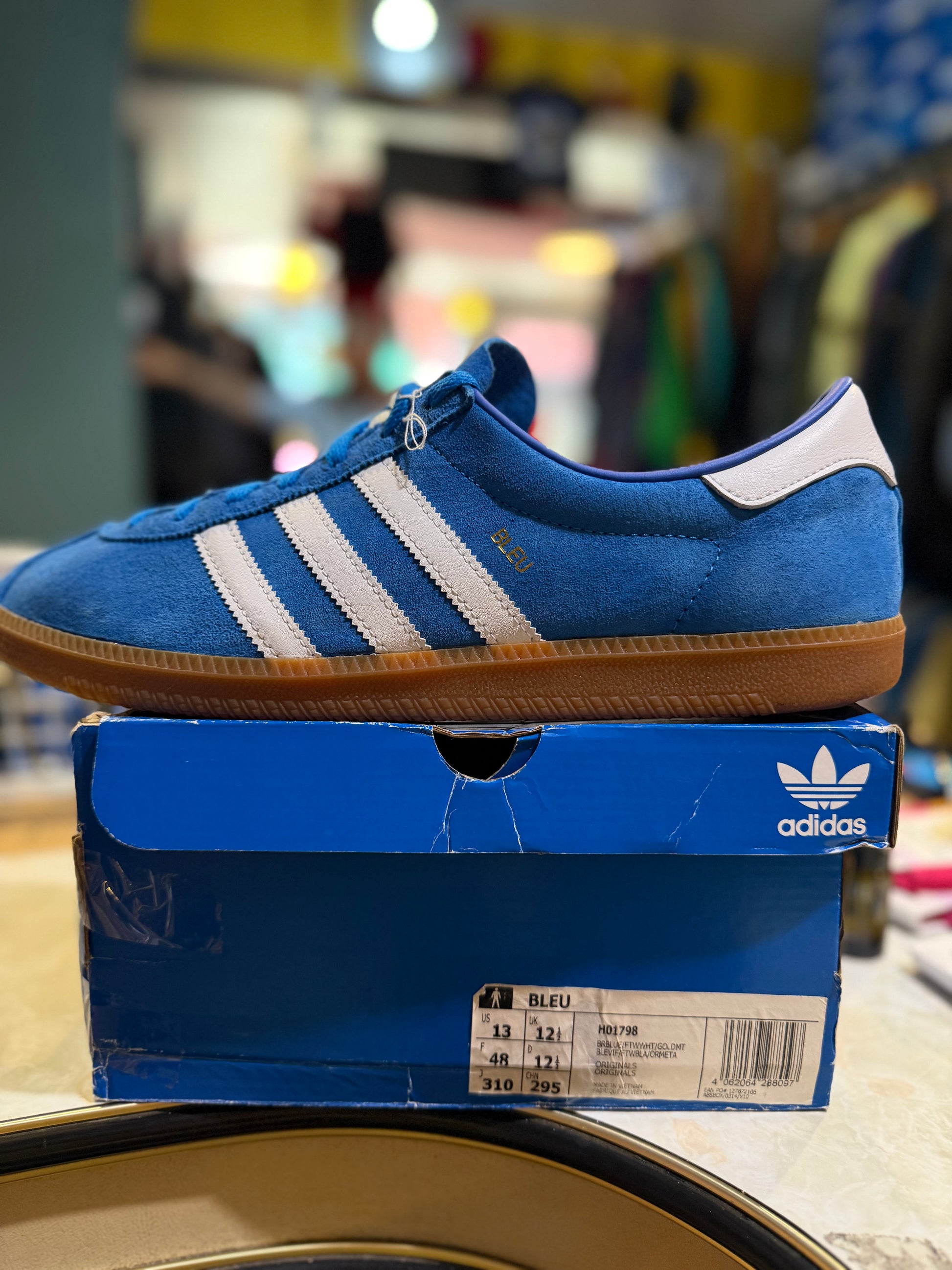 Adidas Bleu H01798 Blue/White/Gum UK 12.5