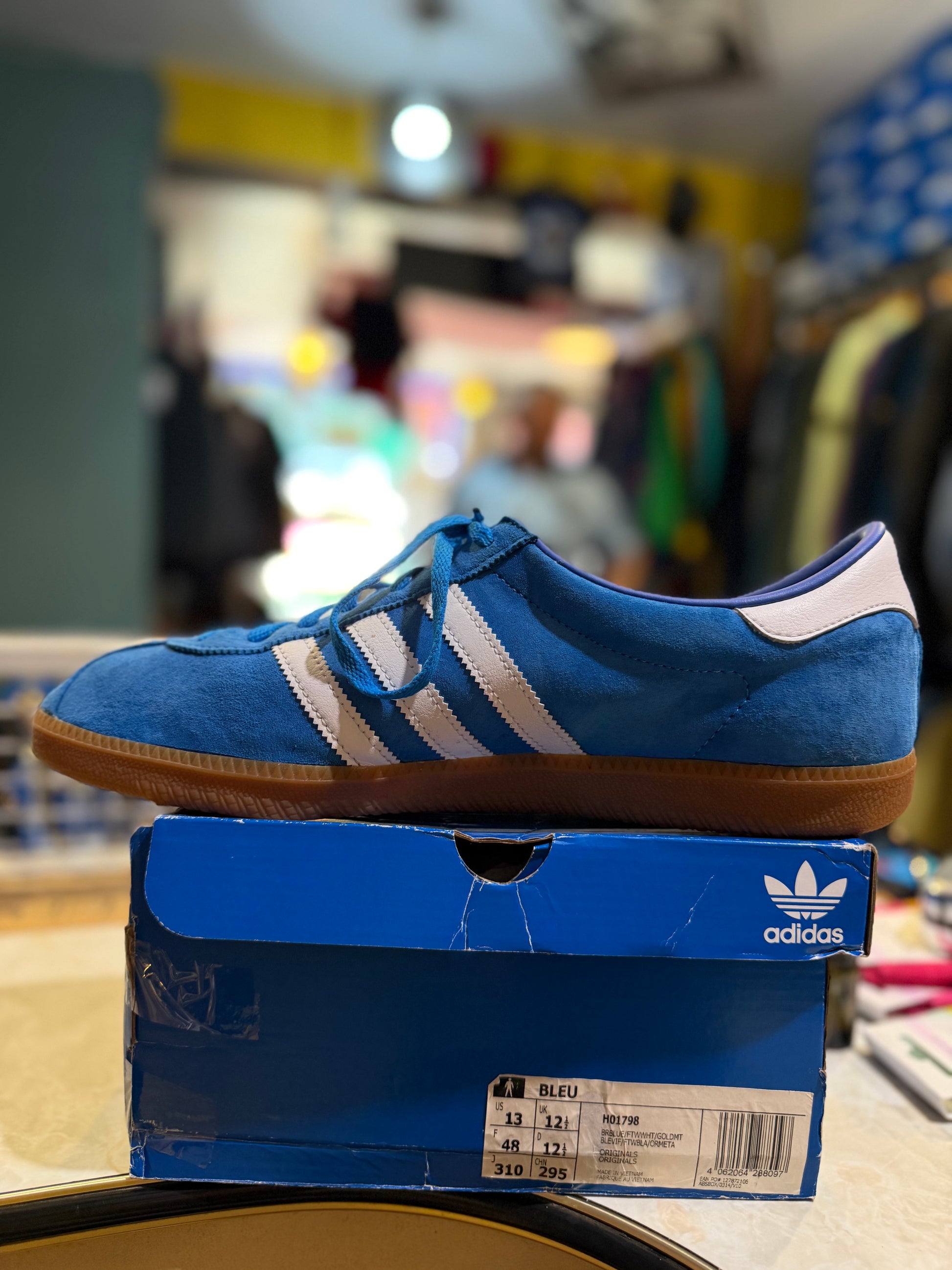 Adidas Bleu H01798 Blue/White/Gum UK 12.5