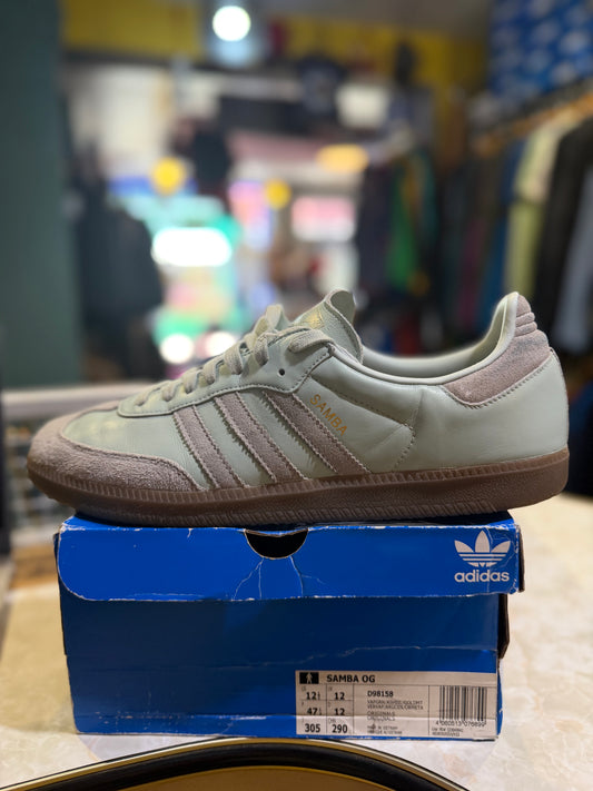 Adidas Samba OG Vapour Green/Ash Green/Gold Metallic UK 12