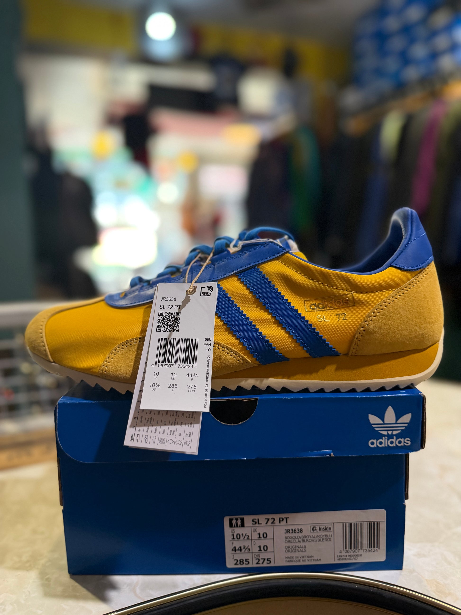 Adidas SL 72 PT Bold Gold/Bright Royal/Royal Blue UK 10