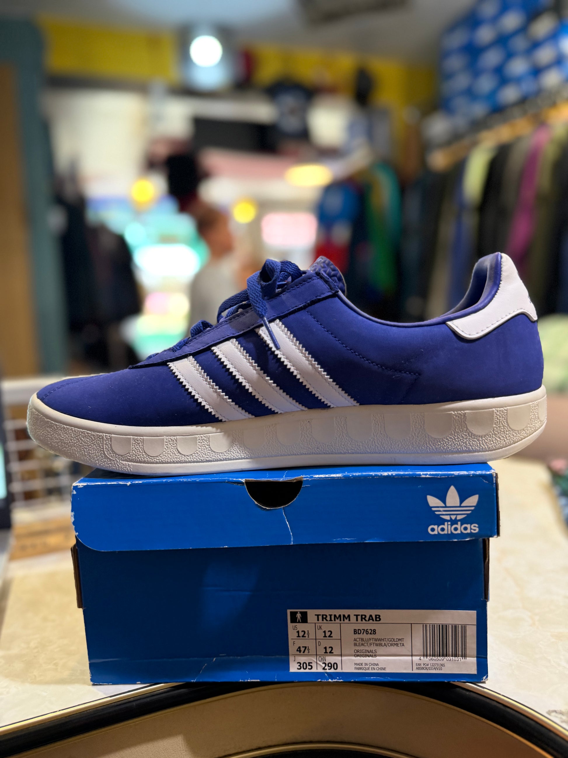 Adidas Trimm Trab "Merseyside Everton" Active Blue/Ftwr White/Gold Metallic UK 12
