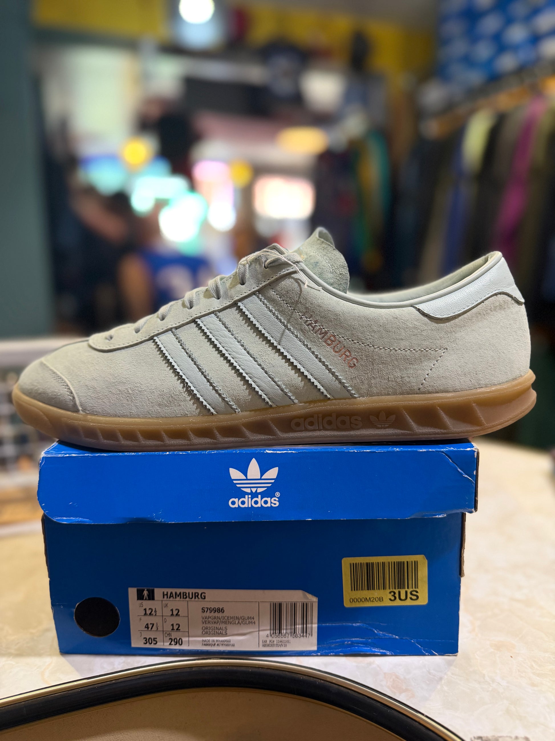 Adidas Hamburg Vapour Green/Ice Mint/Gum4 UK 12