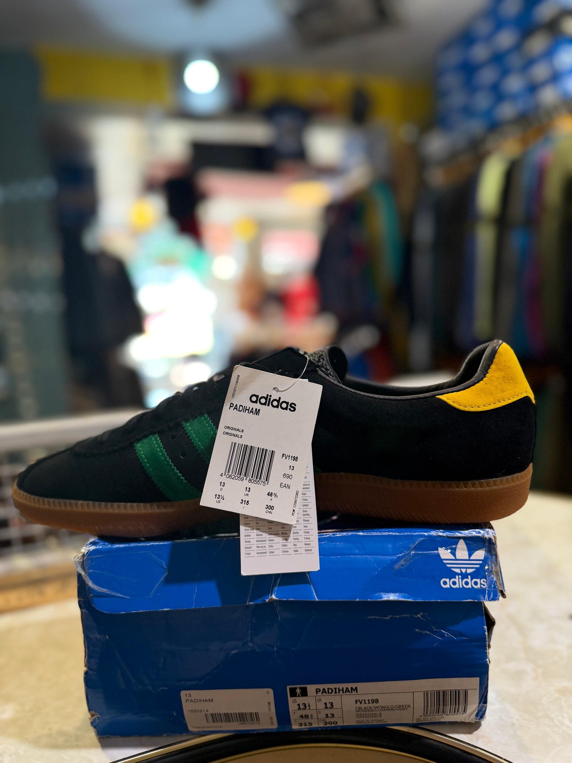 Adidas Padiham Core Black/Wonder Glow UK 13