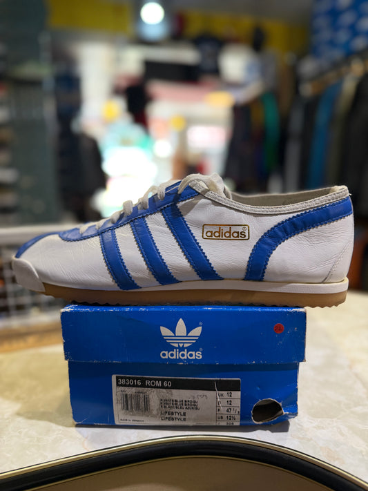 Adidas ROM 60 Running White/Blue Bird — UK 12