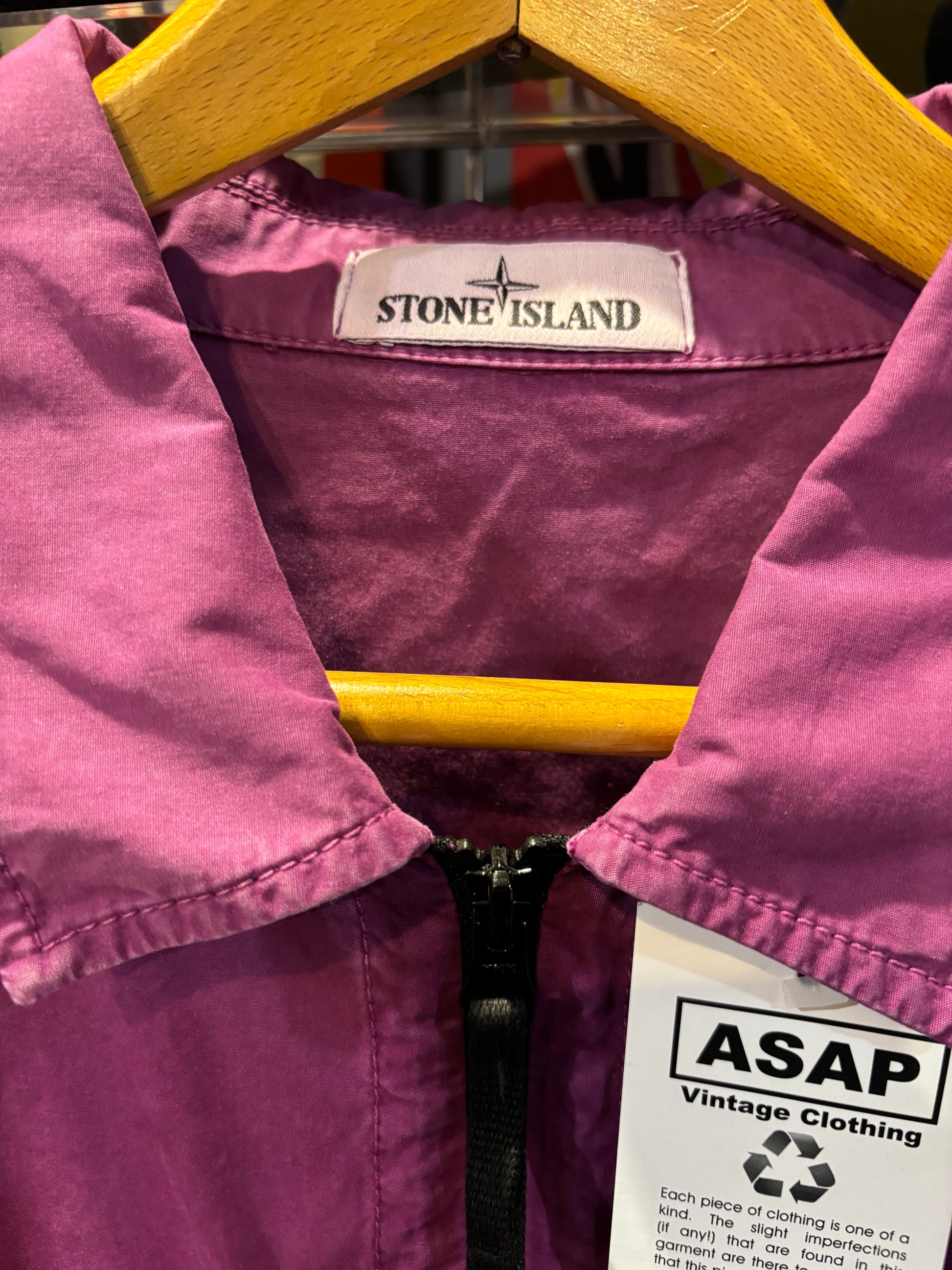 Stone Island Lightweight Overshirt Purple/Magenta Label 3XL (Fits XL-2XL)