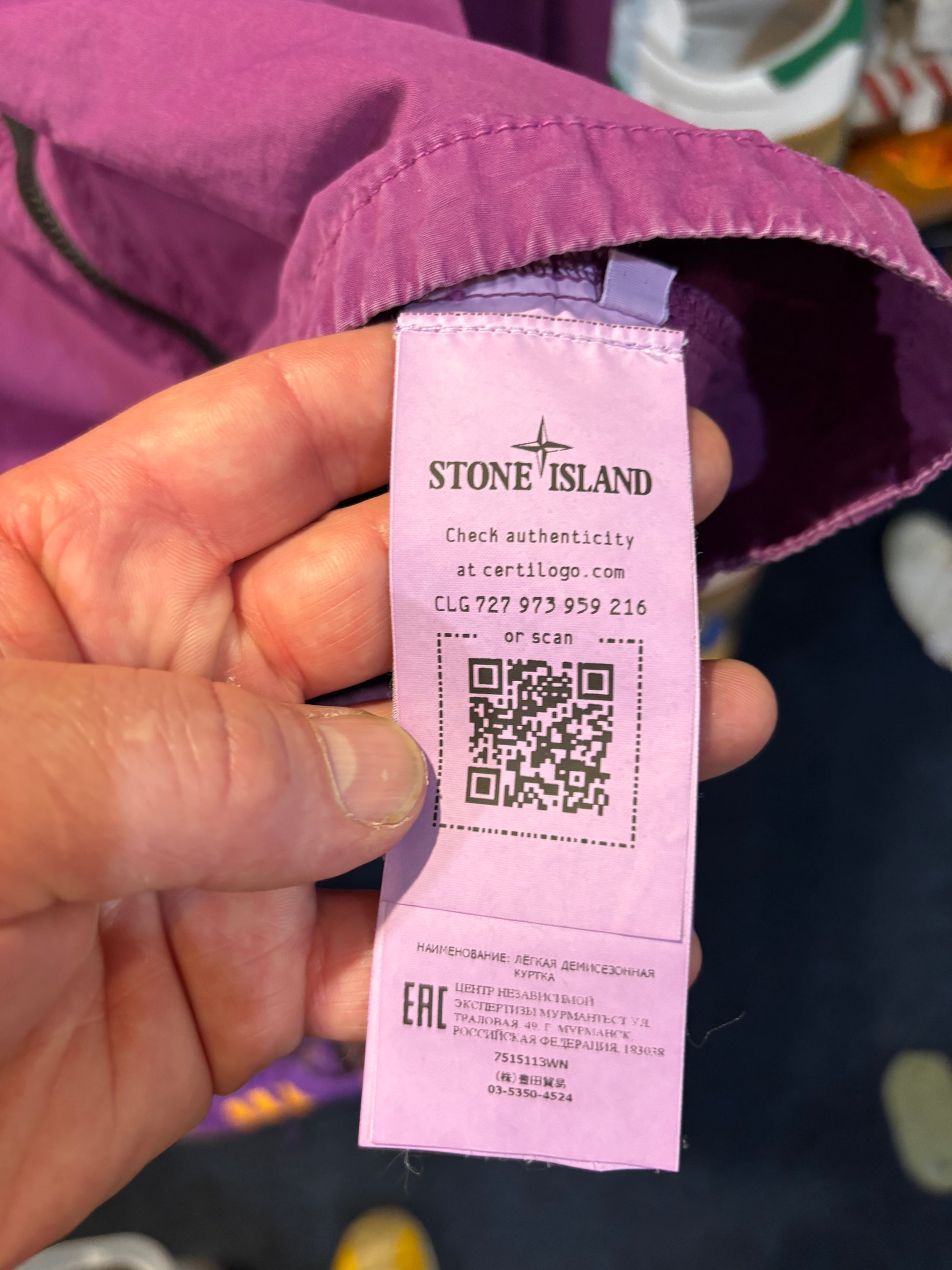 Stone Island Lightweight Overshirt Purple/Magenta Label 3XL (Fits XL-2XL)