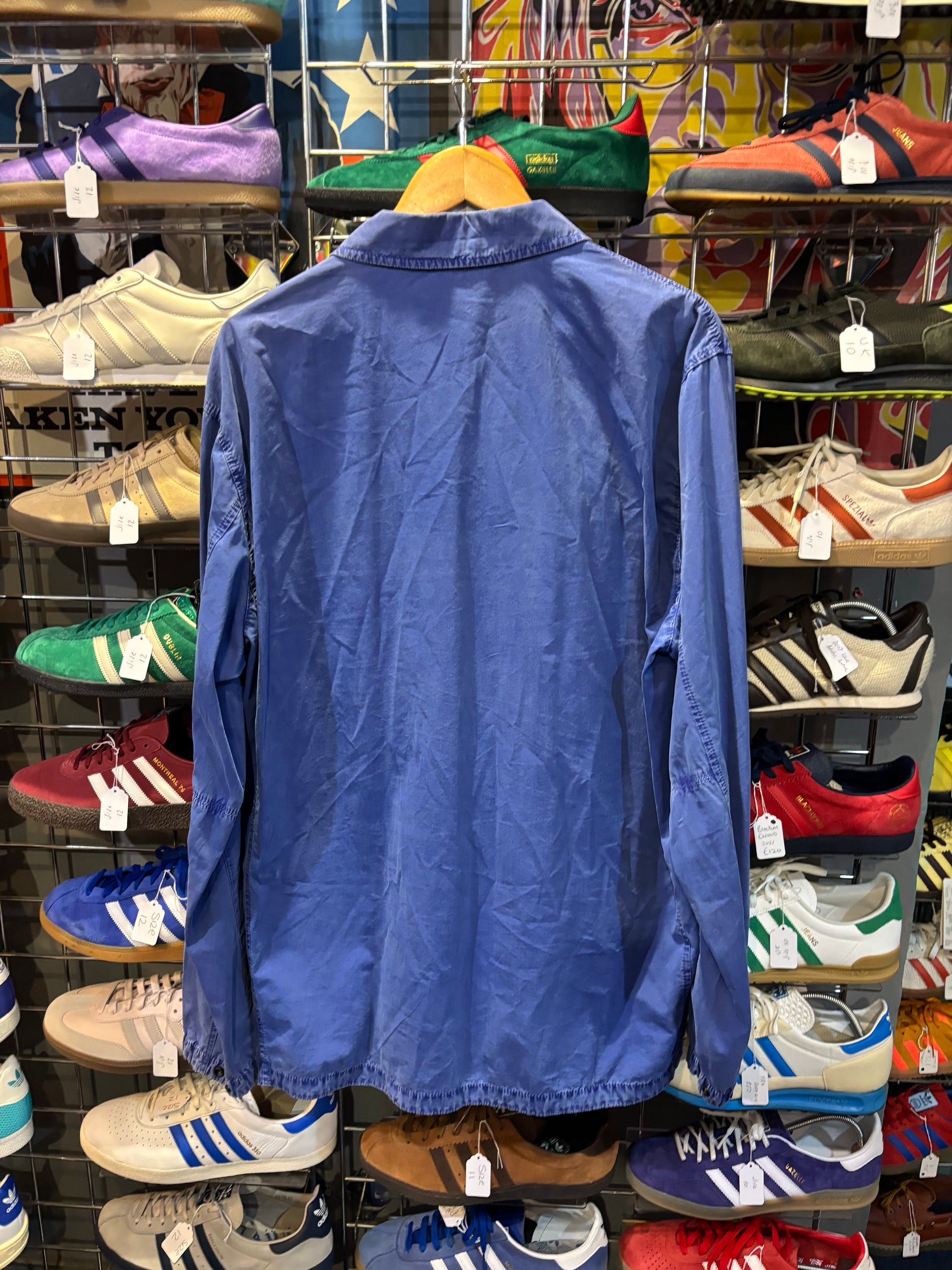 Stone Island Lightweight Overshirt Blue/Periwinkle Label 3XL (Fits XL-2XL)