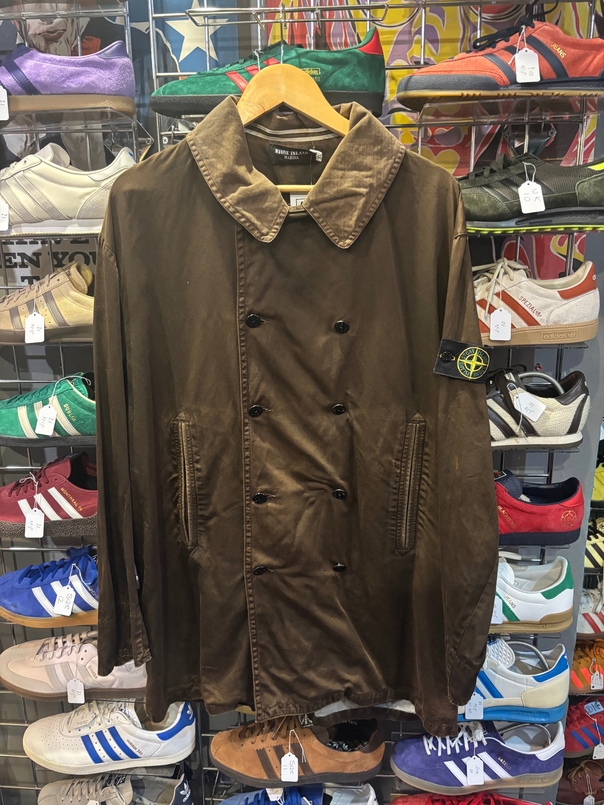 Stone Island x C.P. Company Double Breasted Jacket Dark Olive - Front