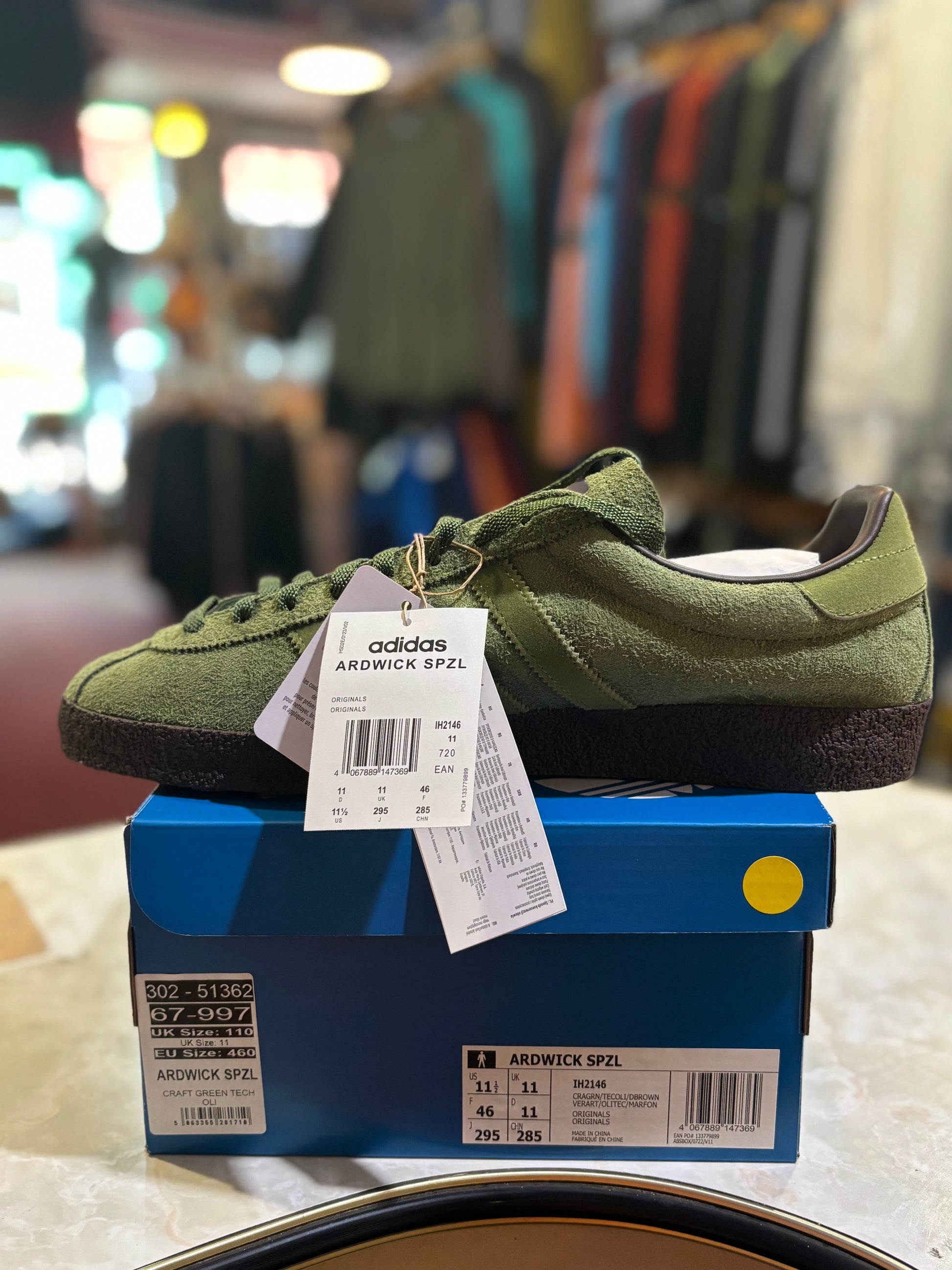 Adidas Ardwick SPZL IH2146 Craft Green Dark Brown UK 11 - Rear View
