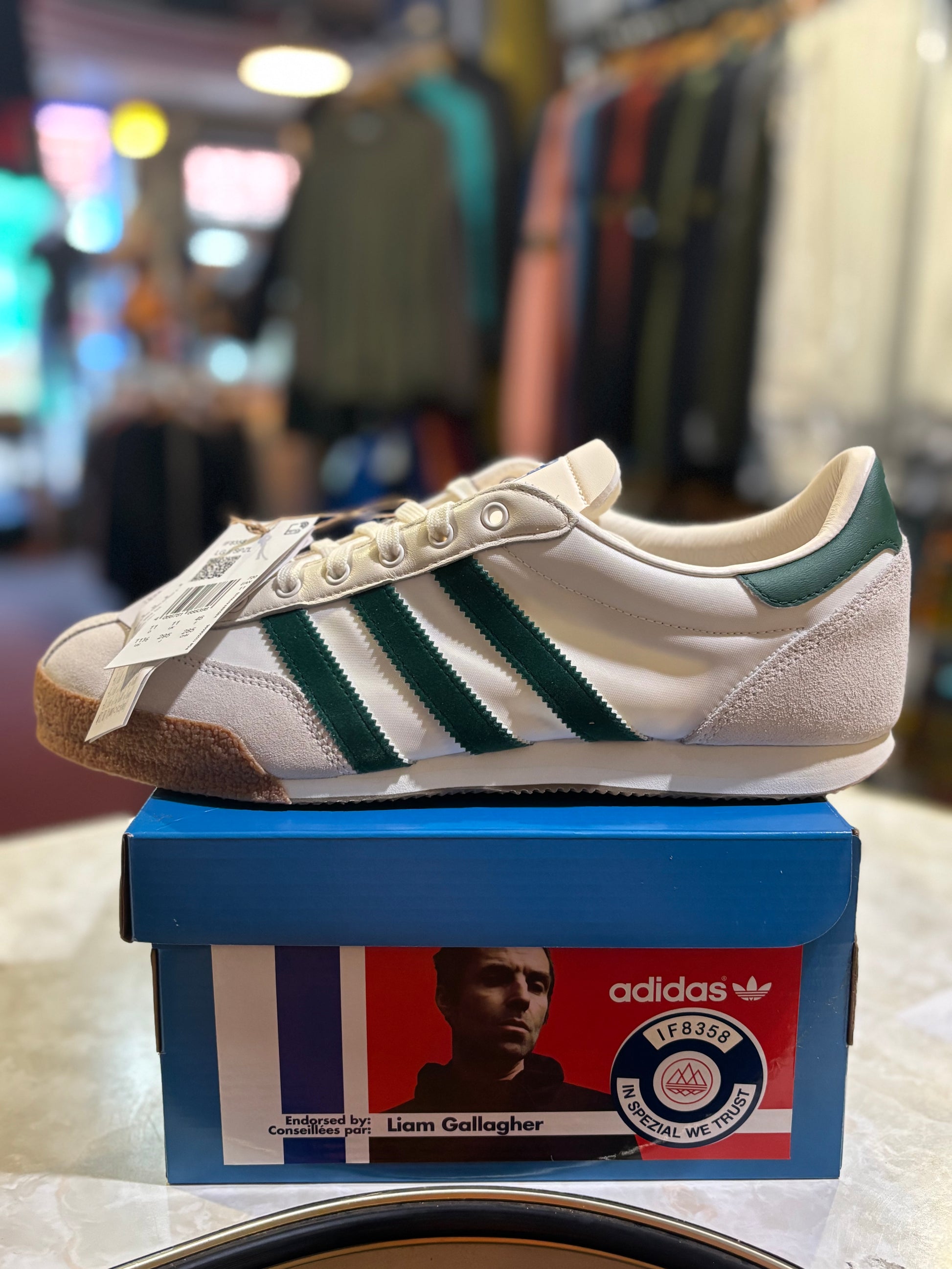 Adidas LG2 SPZL IF8358 Cream White Collegiate Green UK 11 - Side View