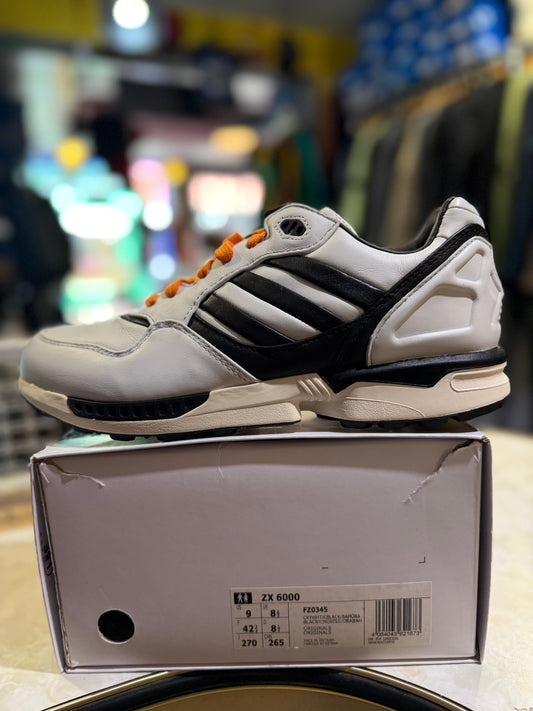 Adidas ZX 6000 Grey Black Sahara FZ0345 UK 8.5 - rear side view on box