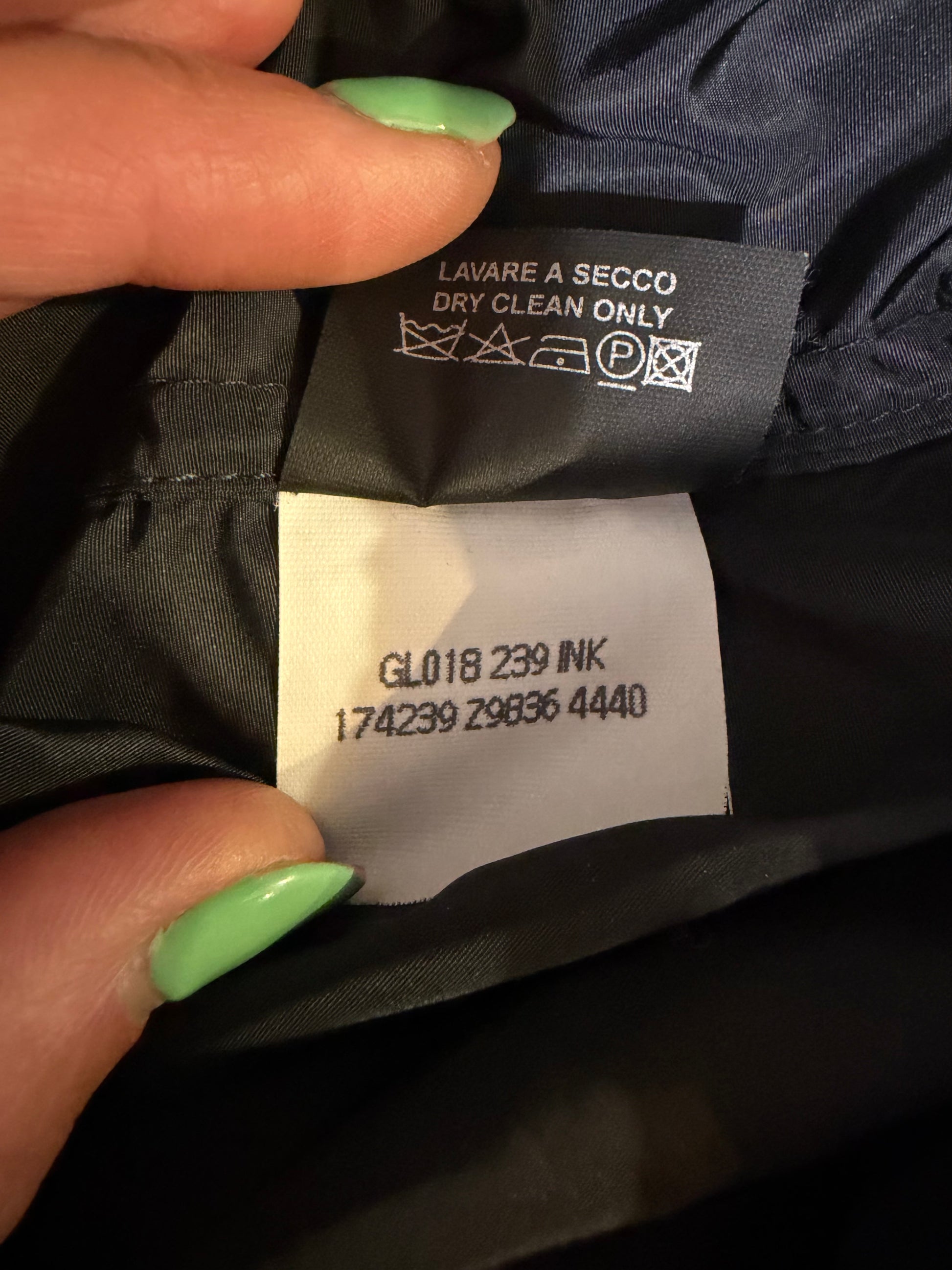 Gucci GL018 239 INK — Care Label & Style Code