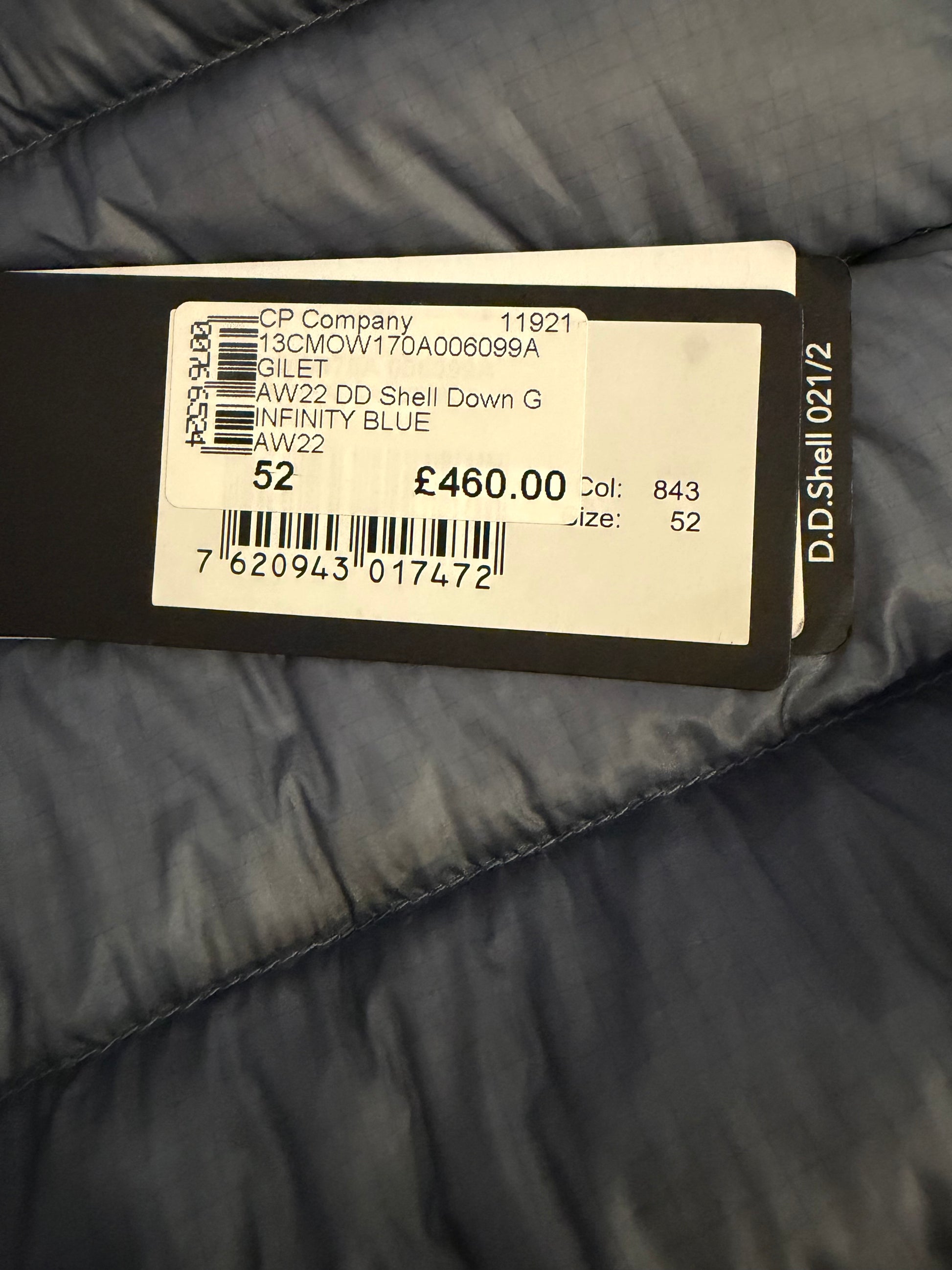 C.P. Company AW22 — Retail Tag £460 Size 52 Infinity Blue