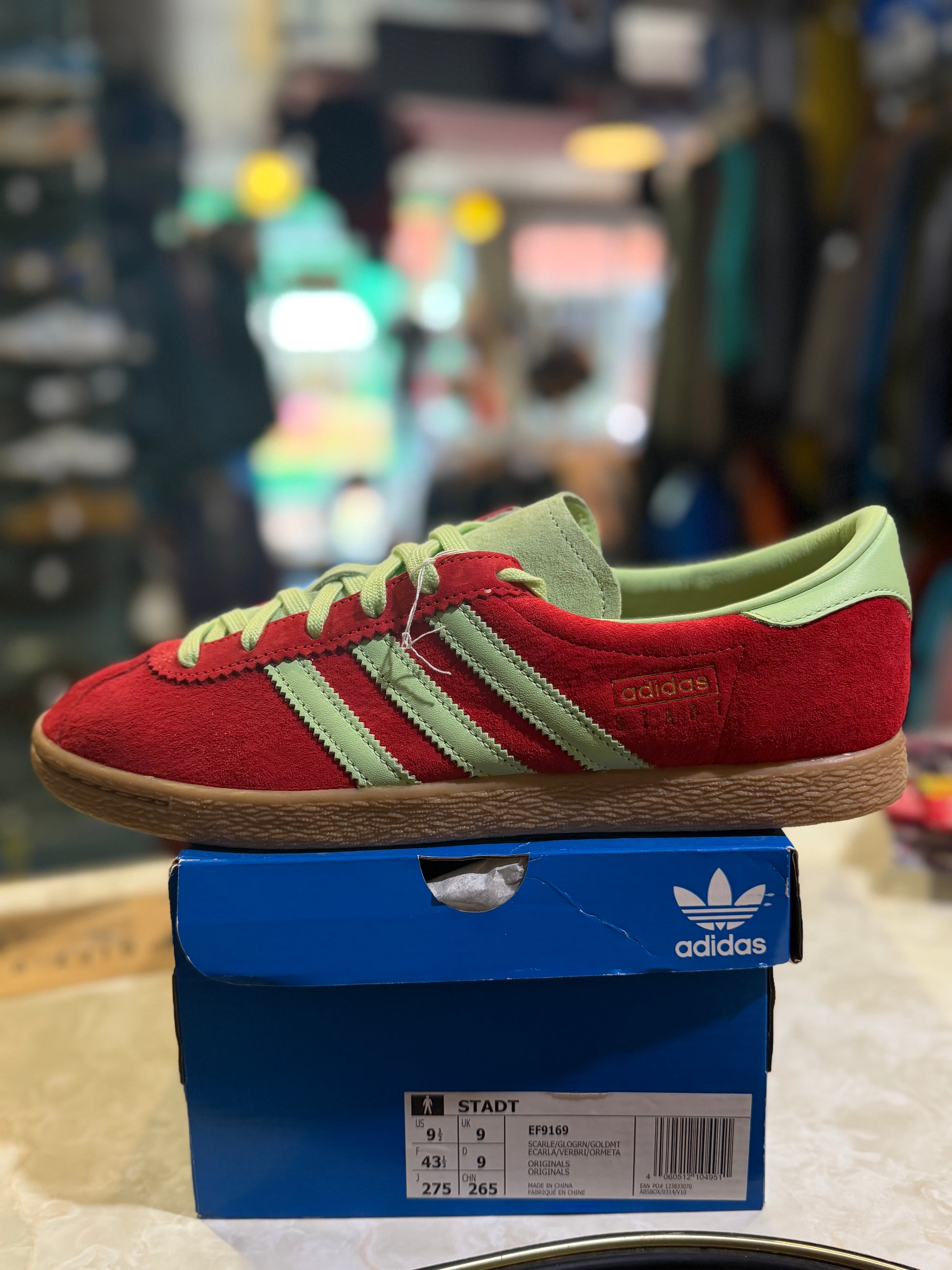 Adidas Stadt EF9169 Scarlet Red Sage Green - with original tag