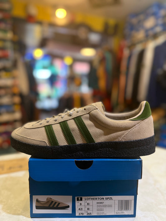 Side view of Adidas Lotherton SPZL EH3057 UK 9 on original box