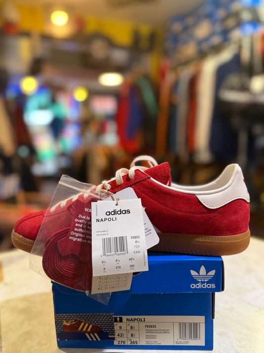 Adidas Napoli FX5633 UK 8.5 with original tags, box and spare red laces