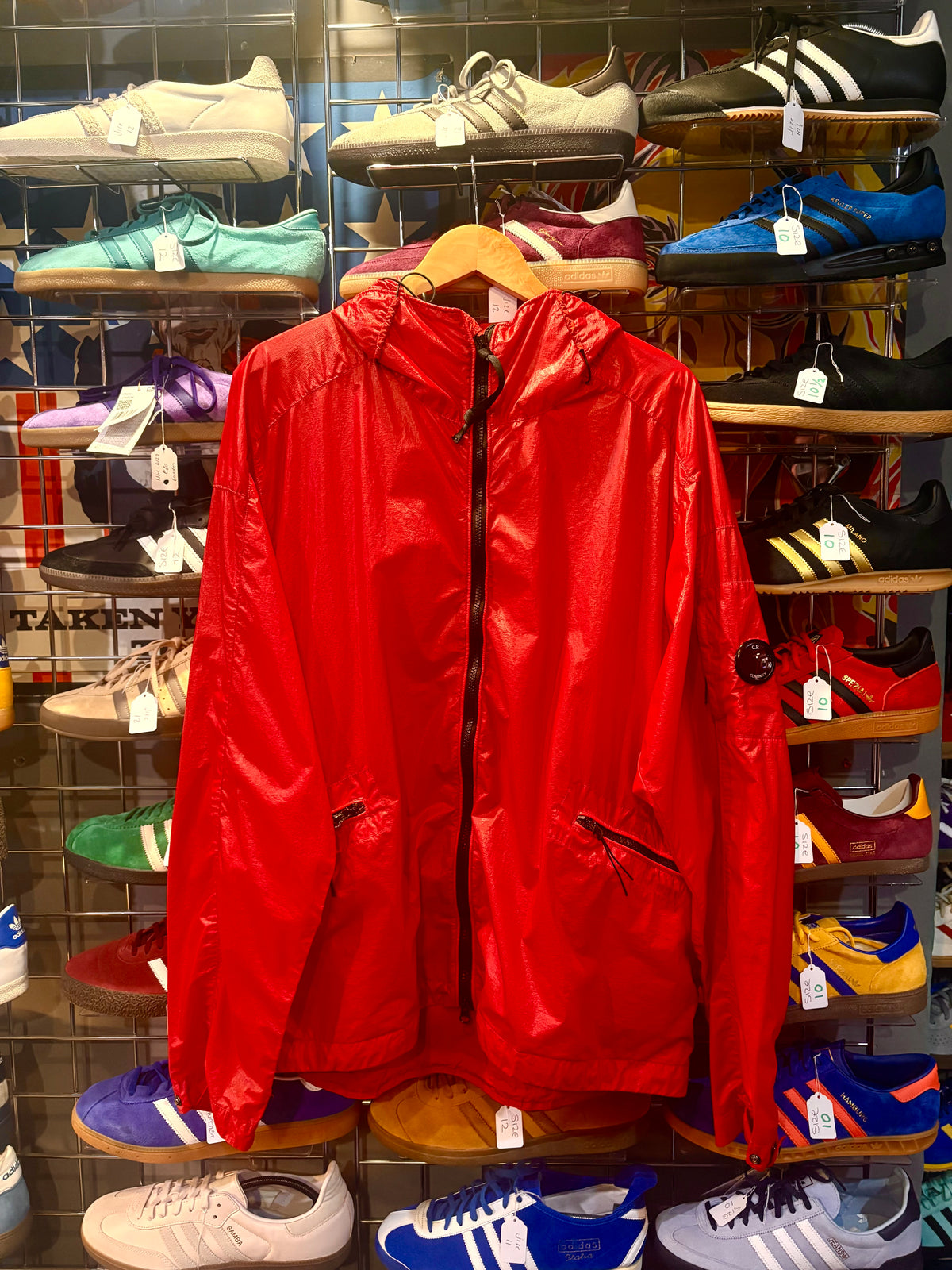 C.P. Company Cristal Hooded Smock Jacket - Firetruck Red - Fit 2XL - SS19