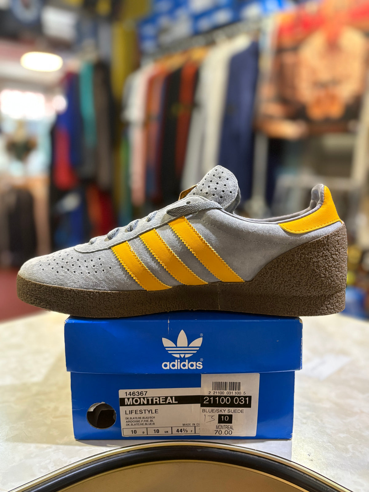 Adidas Montreal 21100 031 Blue Sky Suede trainers side view