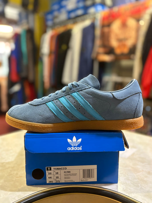 Adidas Tobacco M17886 Grey Light Blue trainers side view