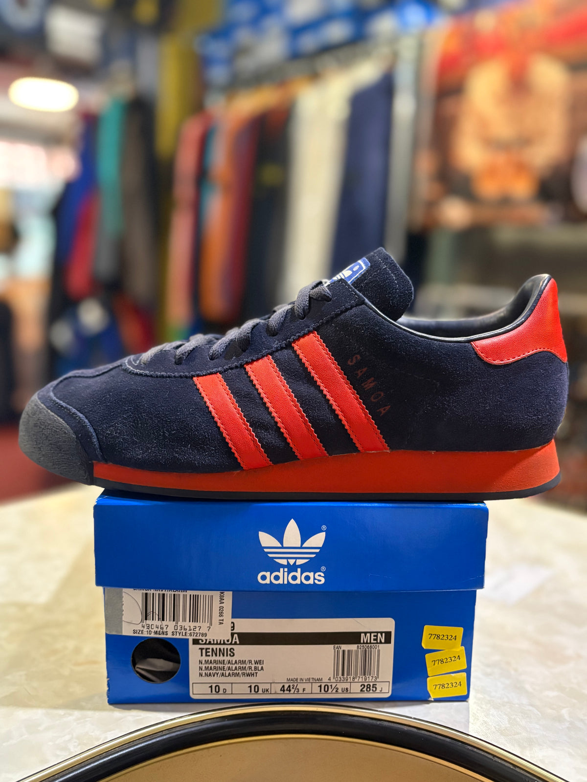 Adidas Samoas Tennis - Night Navy / Alarm / Raw White - UK 10