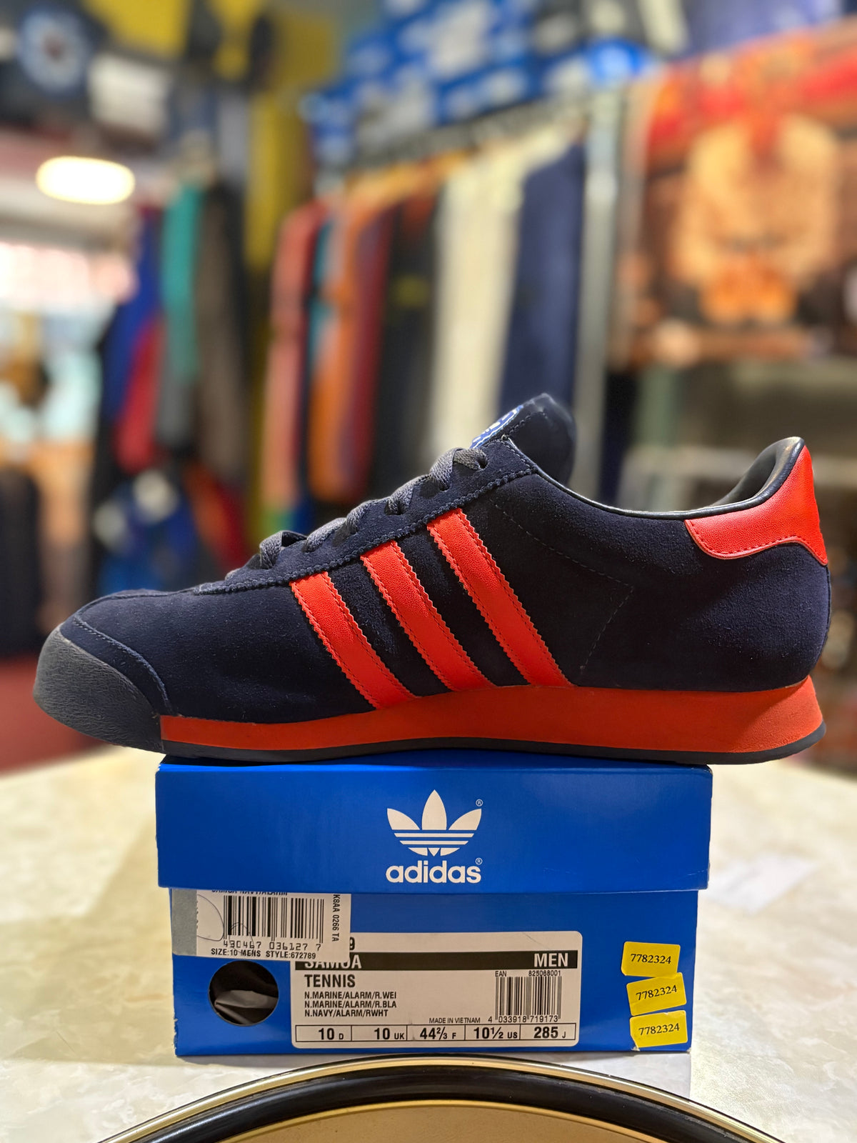Adidas Samoas Tennis - Night Navy / Alarm / Raw White - UK 10