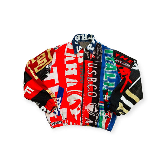 Football Scarf Reworked Jacket