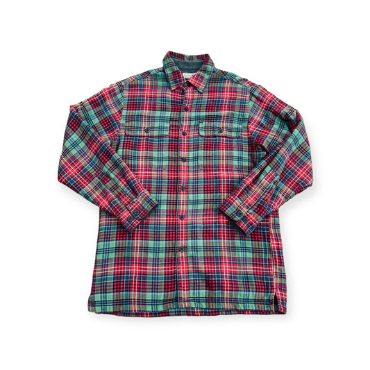 LL Bean Checked Fleece Lined Button Down Shirt