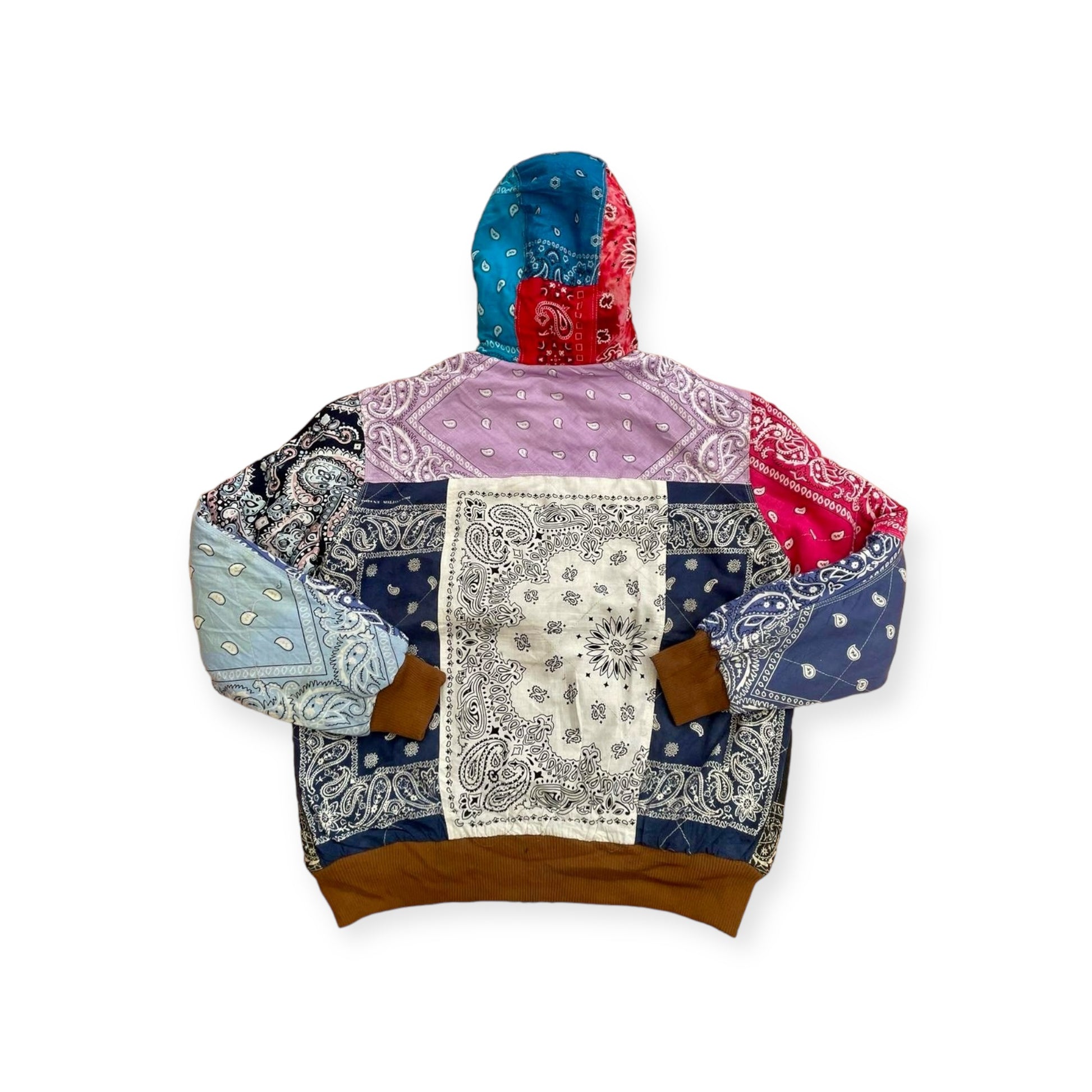 Reworked Multi-Coloured Hooded Jacket