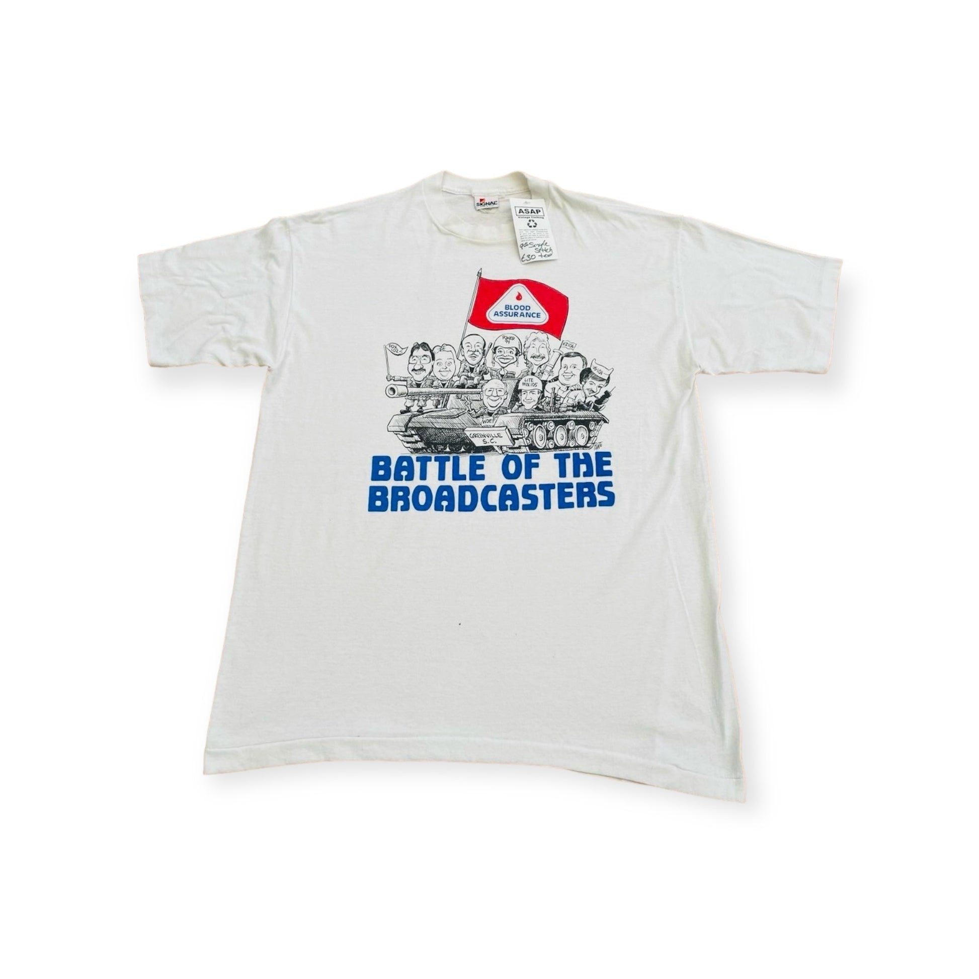 Battle of the Broadcasters Design 90s Short Sleeved T-Shirt