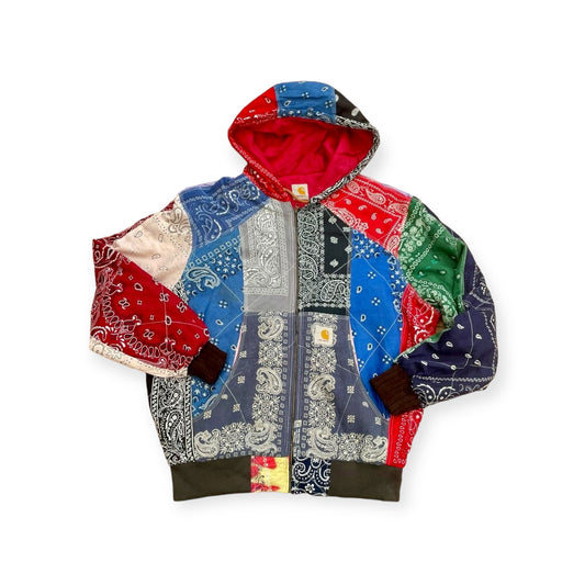 Reworked Multi-Coloured Hooded Jacket