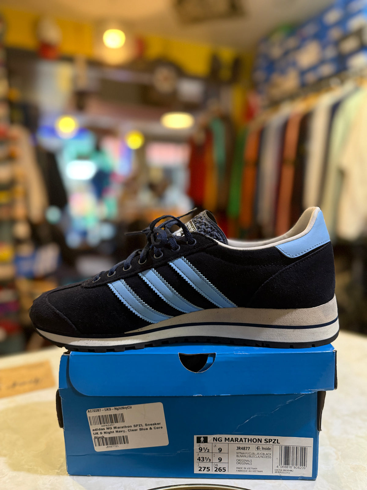 Adidas NG Marathon SPZL JR4877 UK 9, side view with box label