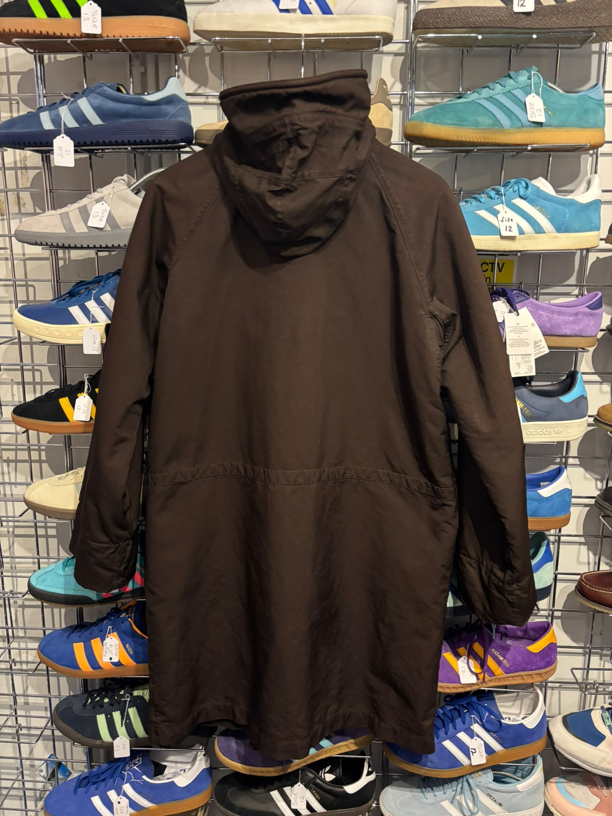Stone Island brown Dutch Rope parka, rear view