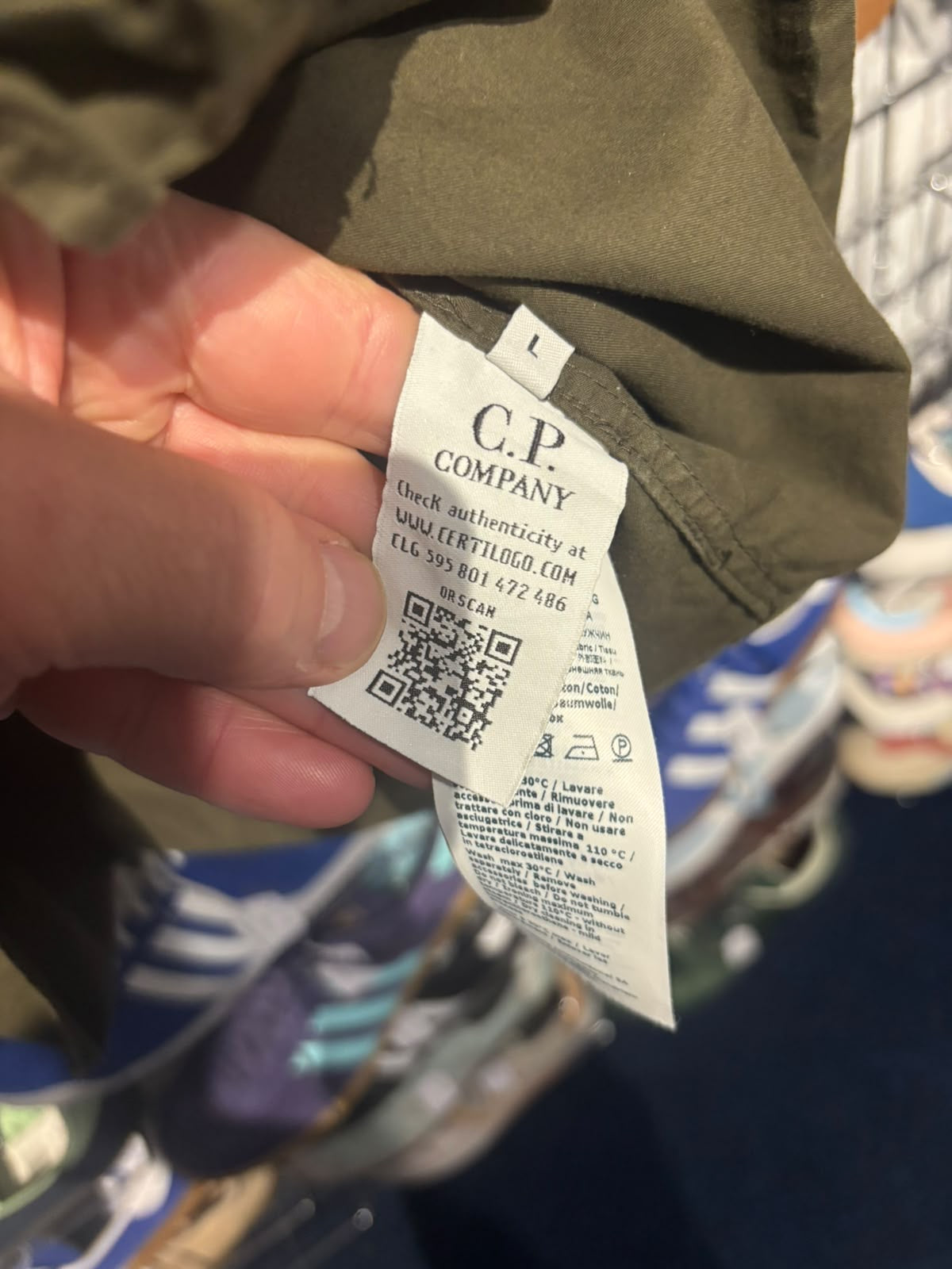 C.P. Company Large size and Certilogo label