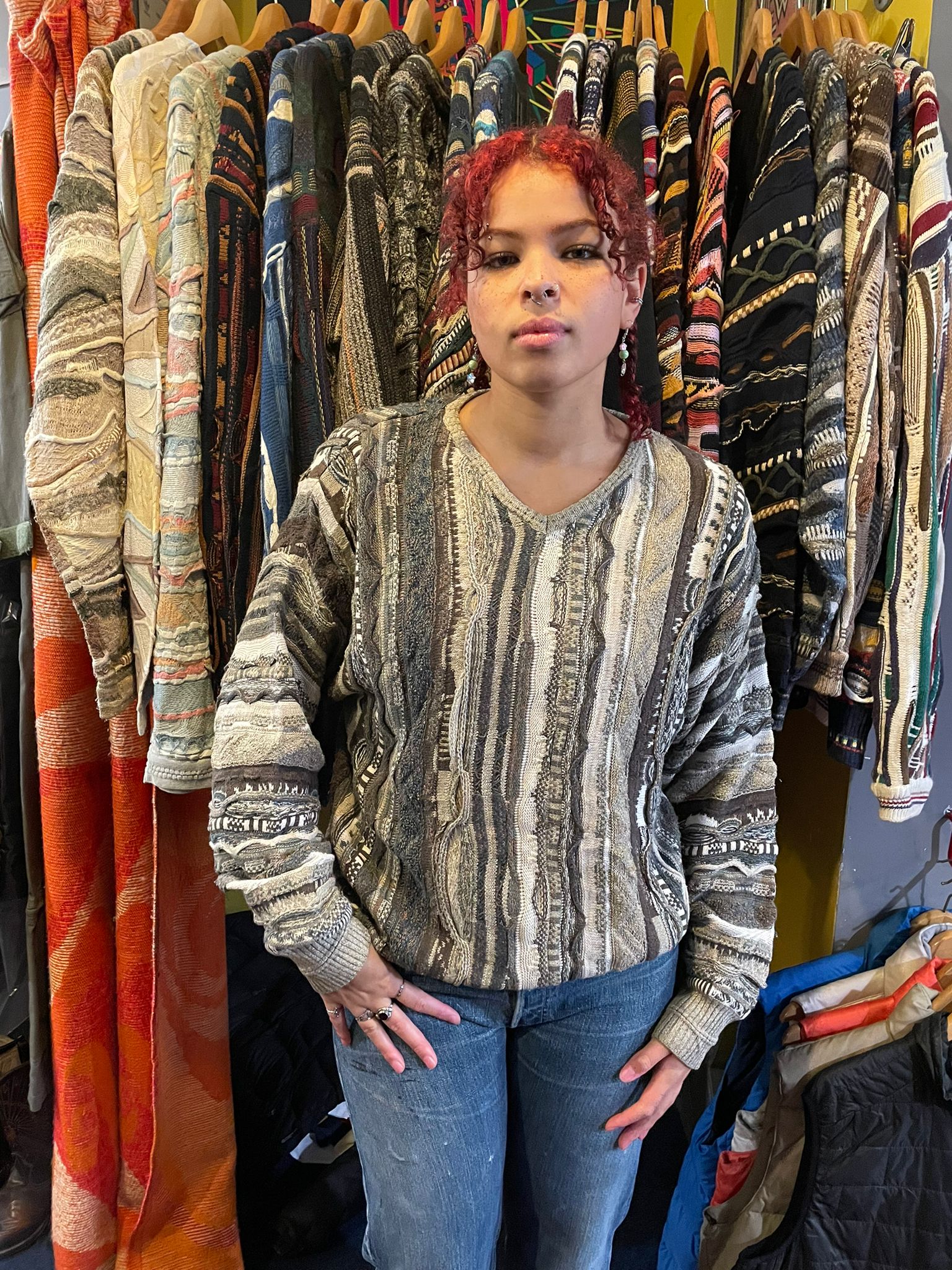 Coogi-Style 90s Pullover Jumper