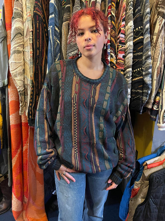 Coogi-Style 90s Pullover Jumper