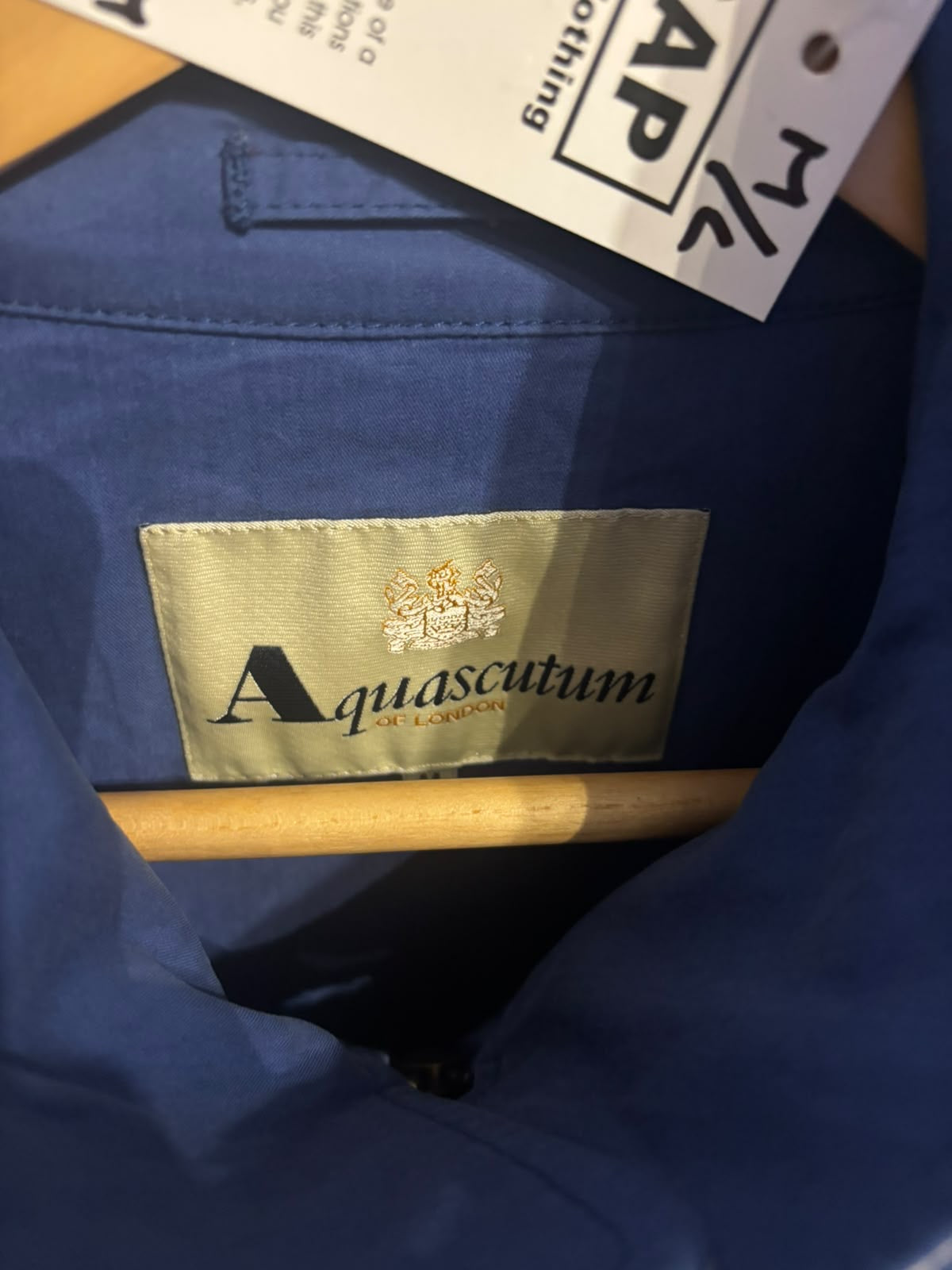 Aquascutum of London woven neck label