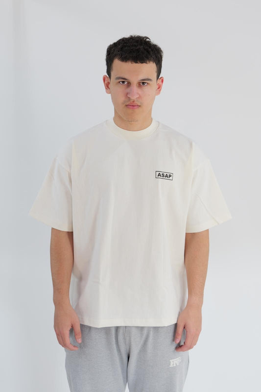 ASAP LOGO TEE - BOXY FIT - WHITE - MEDIUM